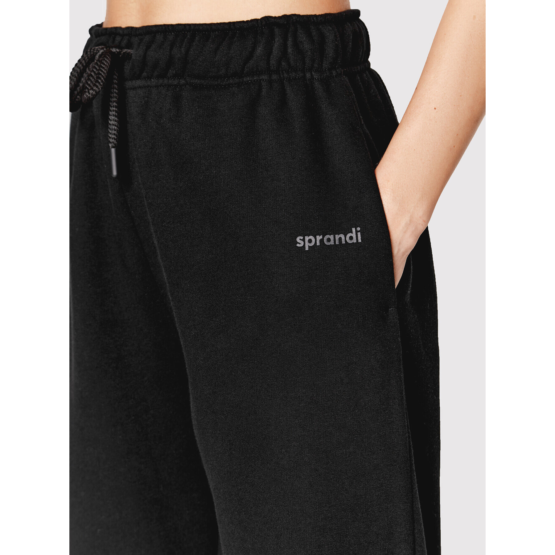 Sprandi Pantaloni trening SP22-SPD531 Negru Relaxed Fit - Pled.ro