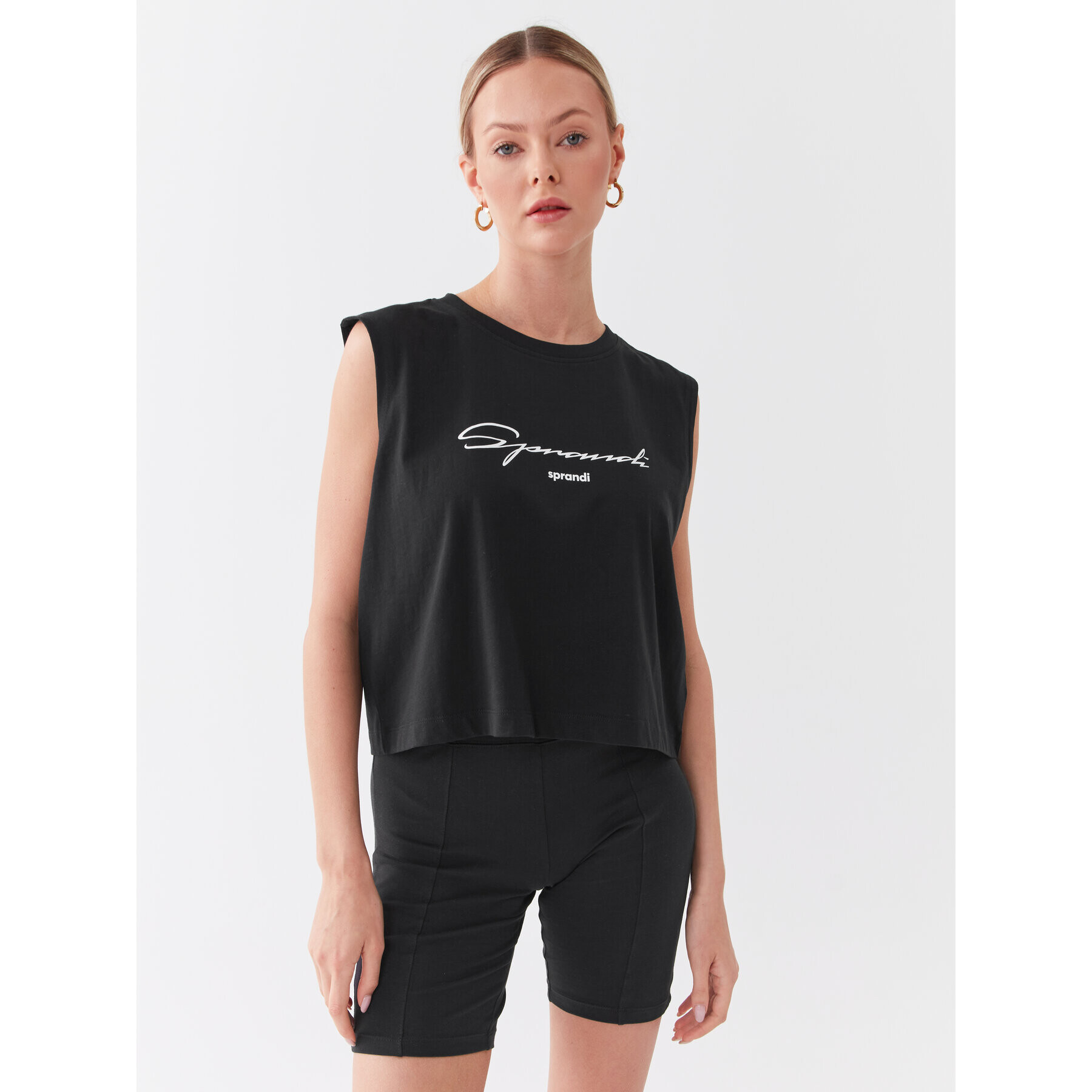 Sprandi Top SP3-TPD012 Negru Regular Fit - Pled.ro