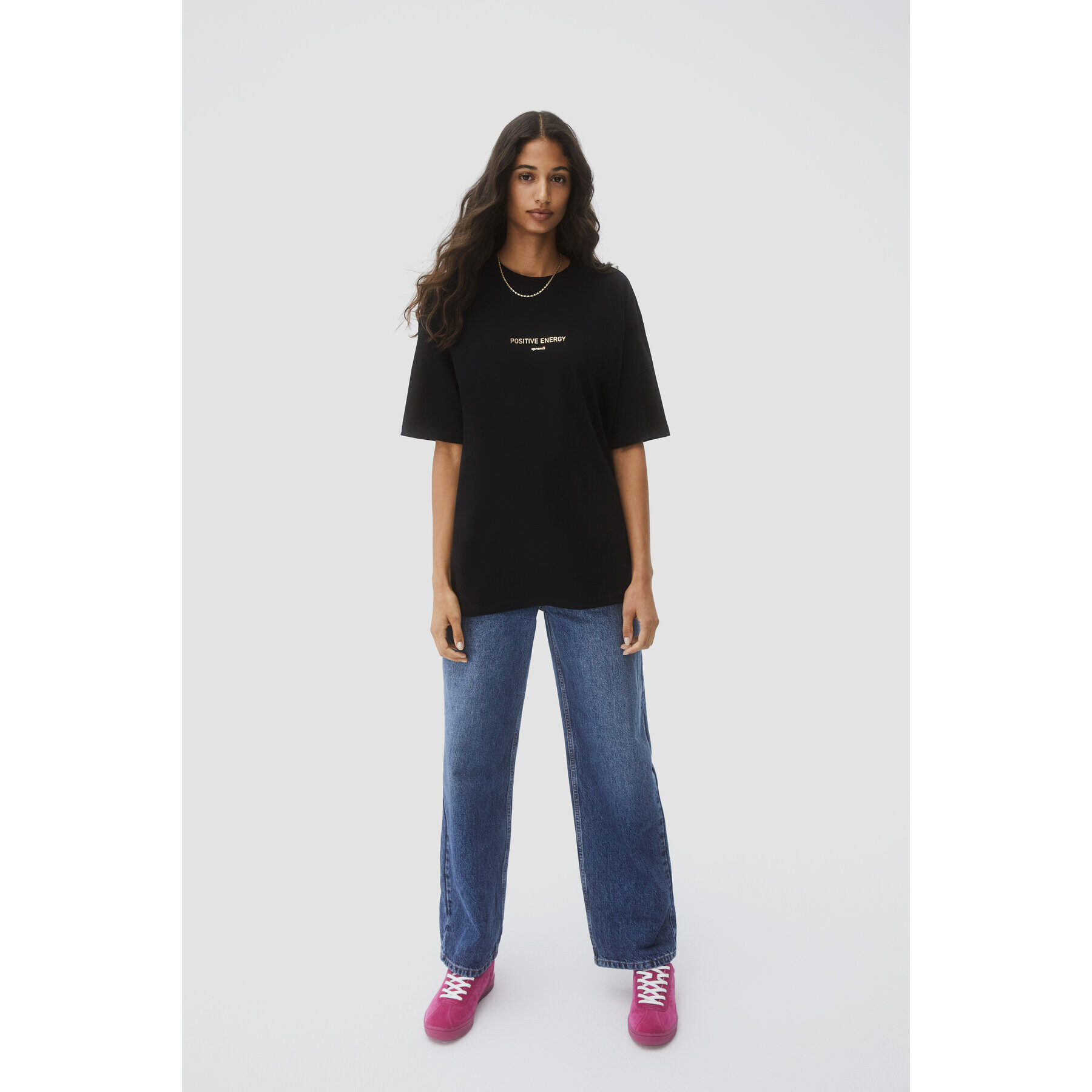 Sprandi Tricou AW21-TSD017 Negru Relaxed Fit - Pled.ro