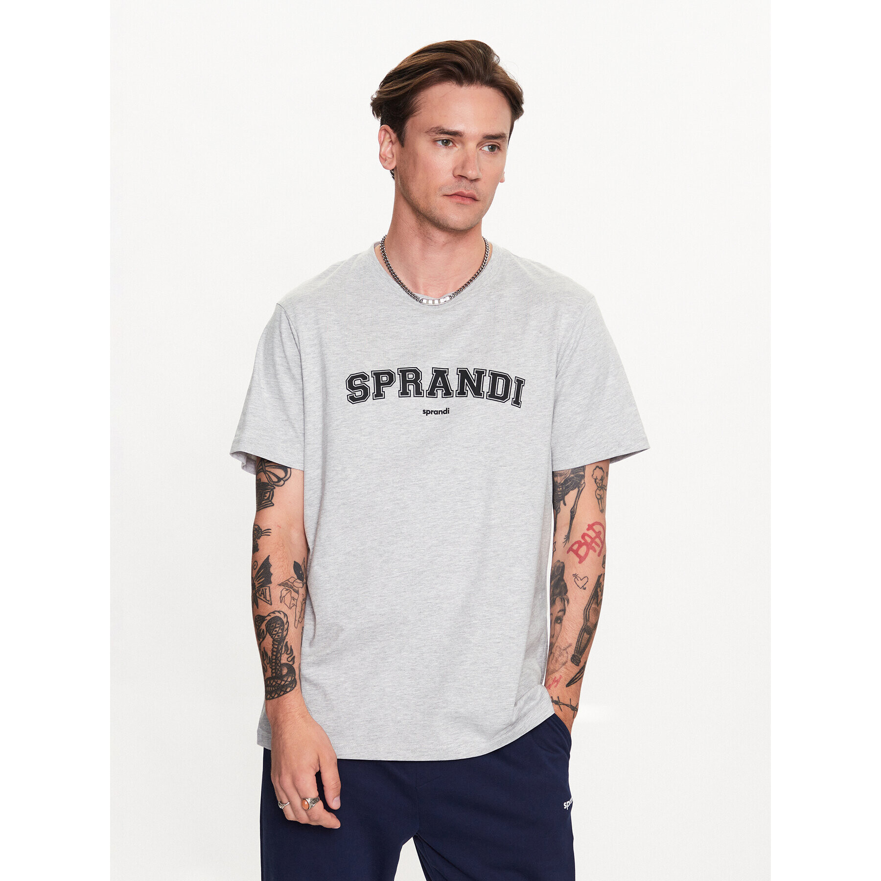 Sprandi Tricou SP3-TSM010 Gri Regular Fit - Pled.ro