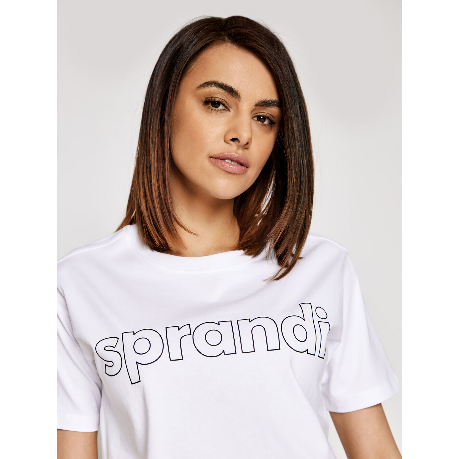 Sprandi Tricou SS21-TSD001 Alb Cropp Fit - Pled.ro