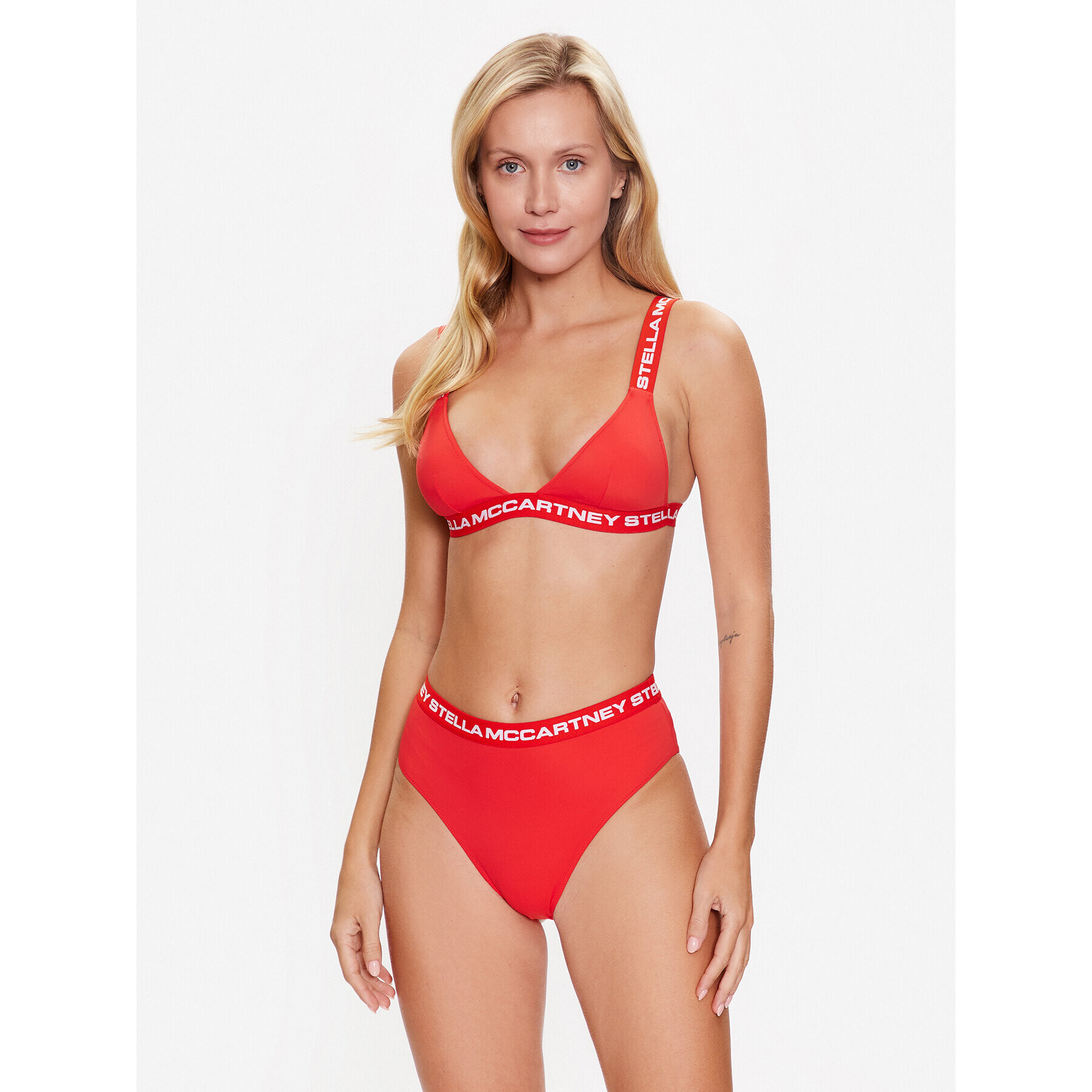 Stella McCartney Bikini partea de jos Logo Classic S7B2C1890.63012 Roșu - Pled.ro