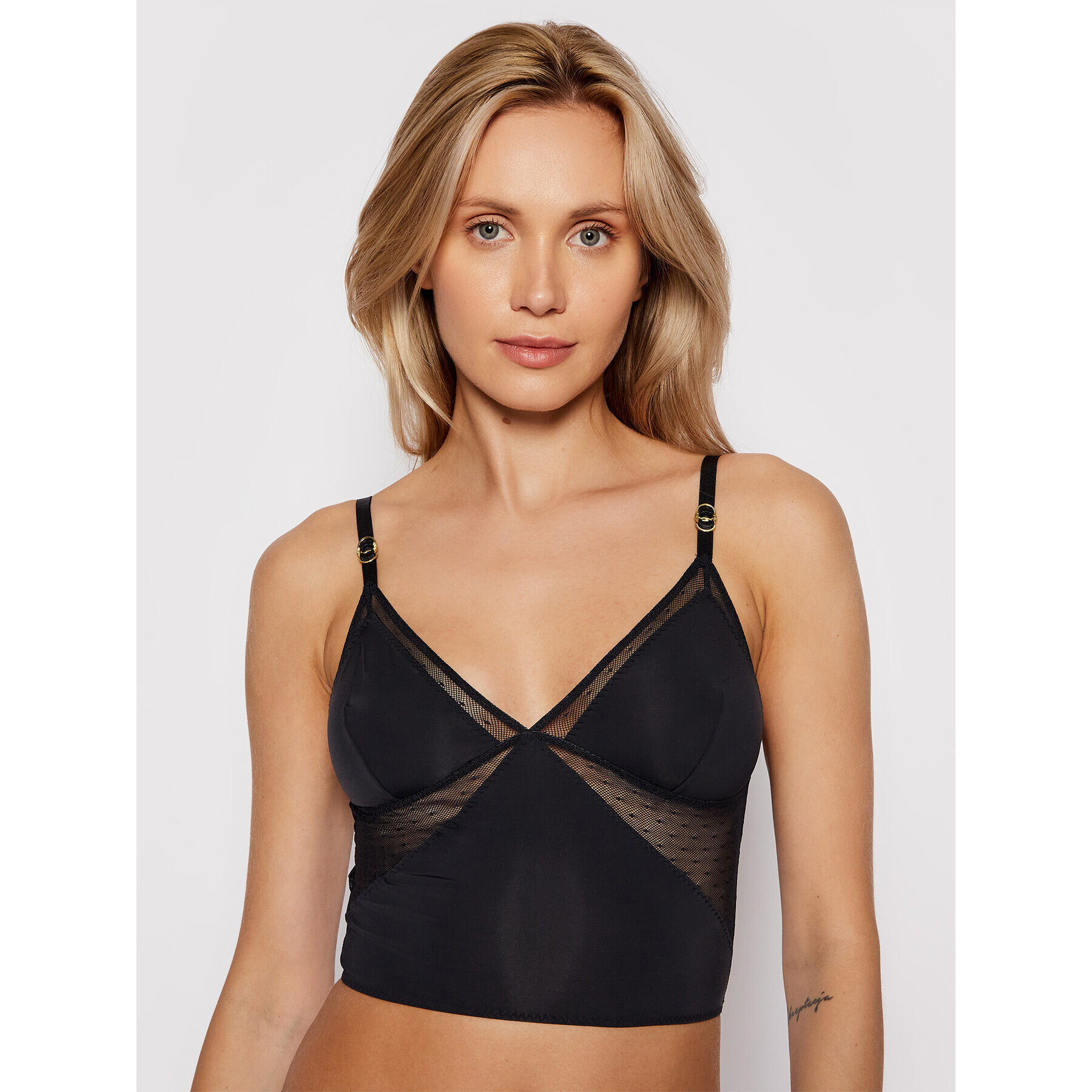 Stella McCartney Sutien top Annabelle Dashing S6RG40880.00112 Negru - Pled.ro