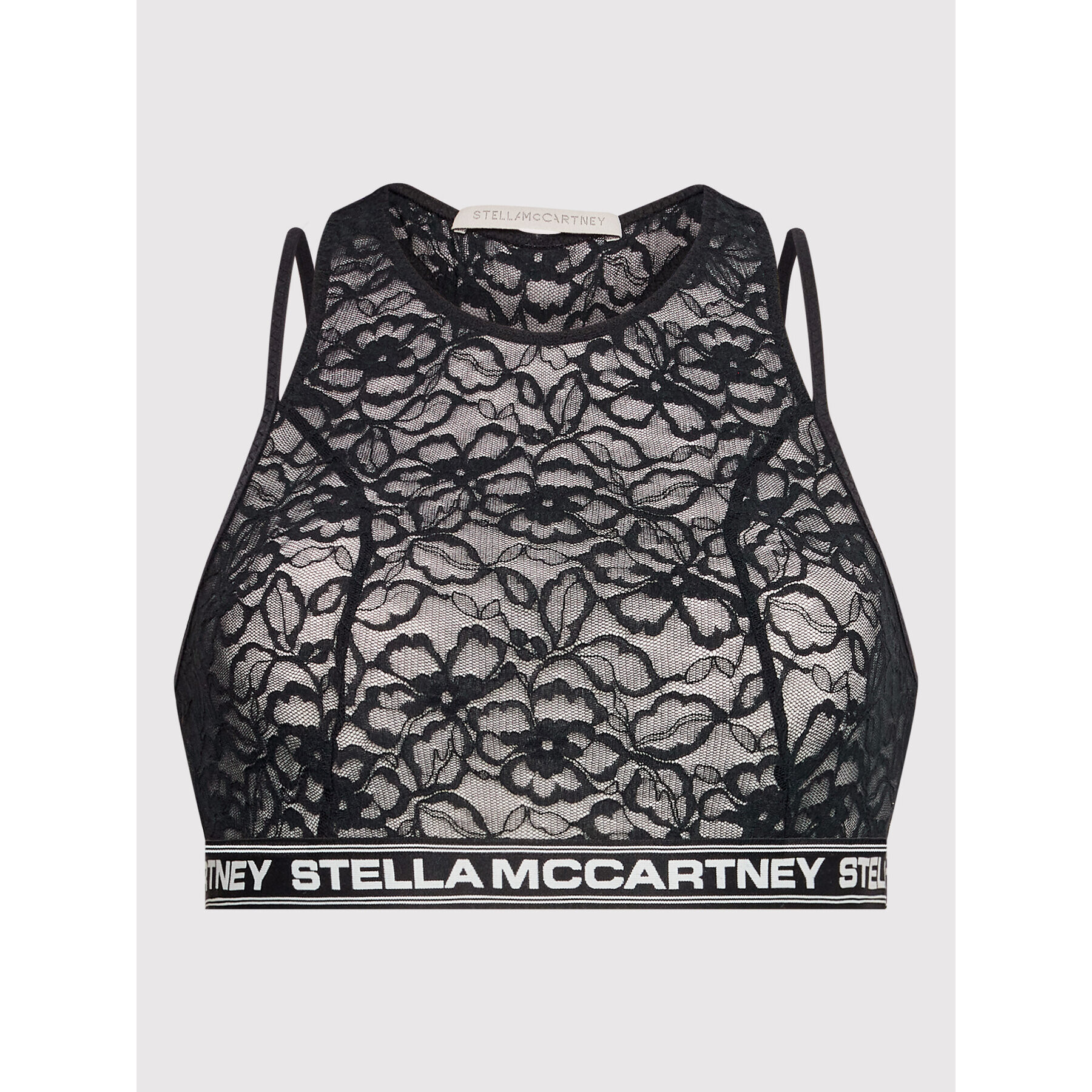 Stella McCartney Sutien top Comfort Lace With Logo S6RG41050.00112 Negru - Pled.ro