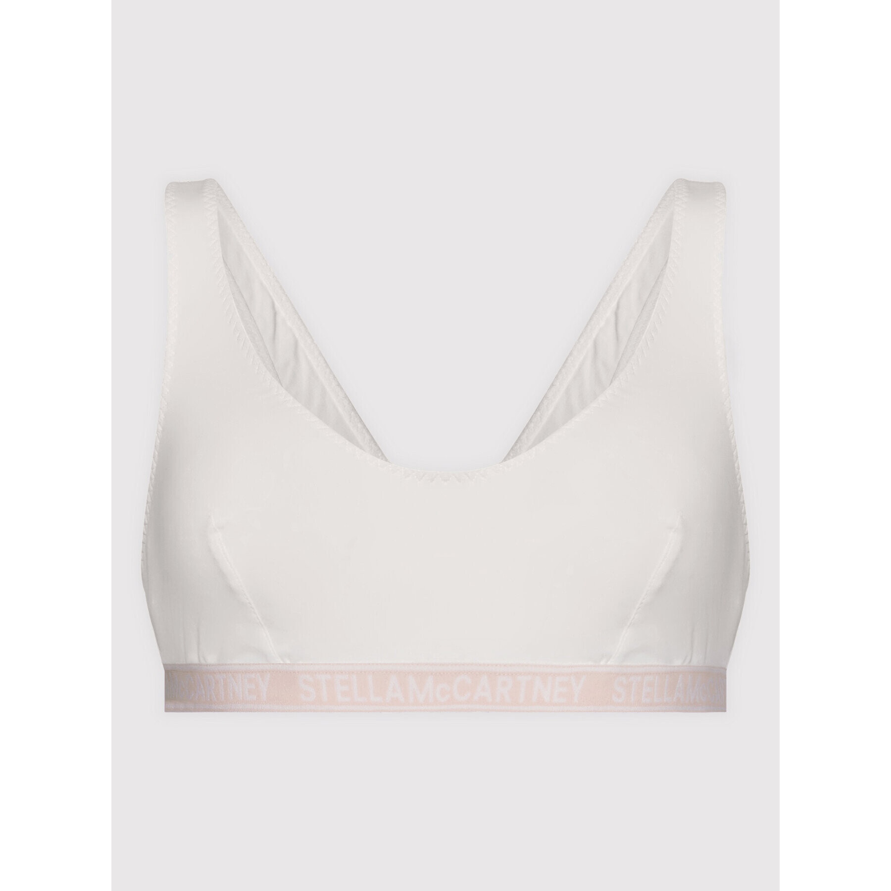 Stella McCartney Sutien top Ivy Chatting S6RK00780.10112 Alb - Pled.ro