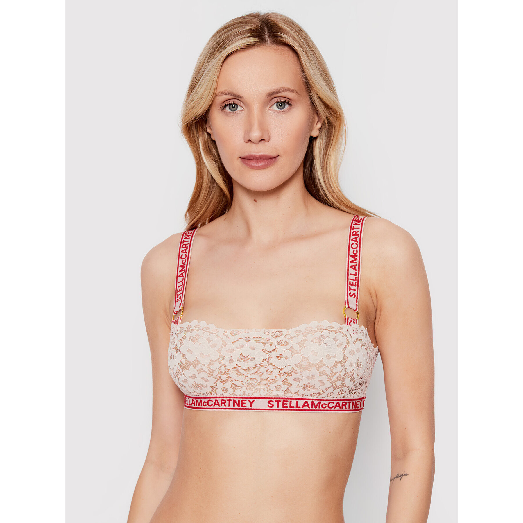 Stella McCartney Sutien top Lace Flounce With Logo S6RK01060.68912 Roz - Pled.ro