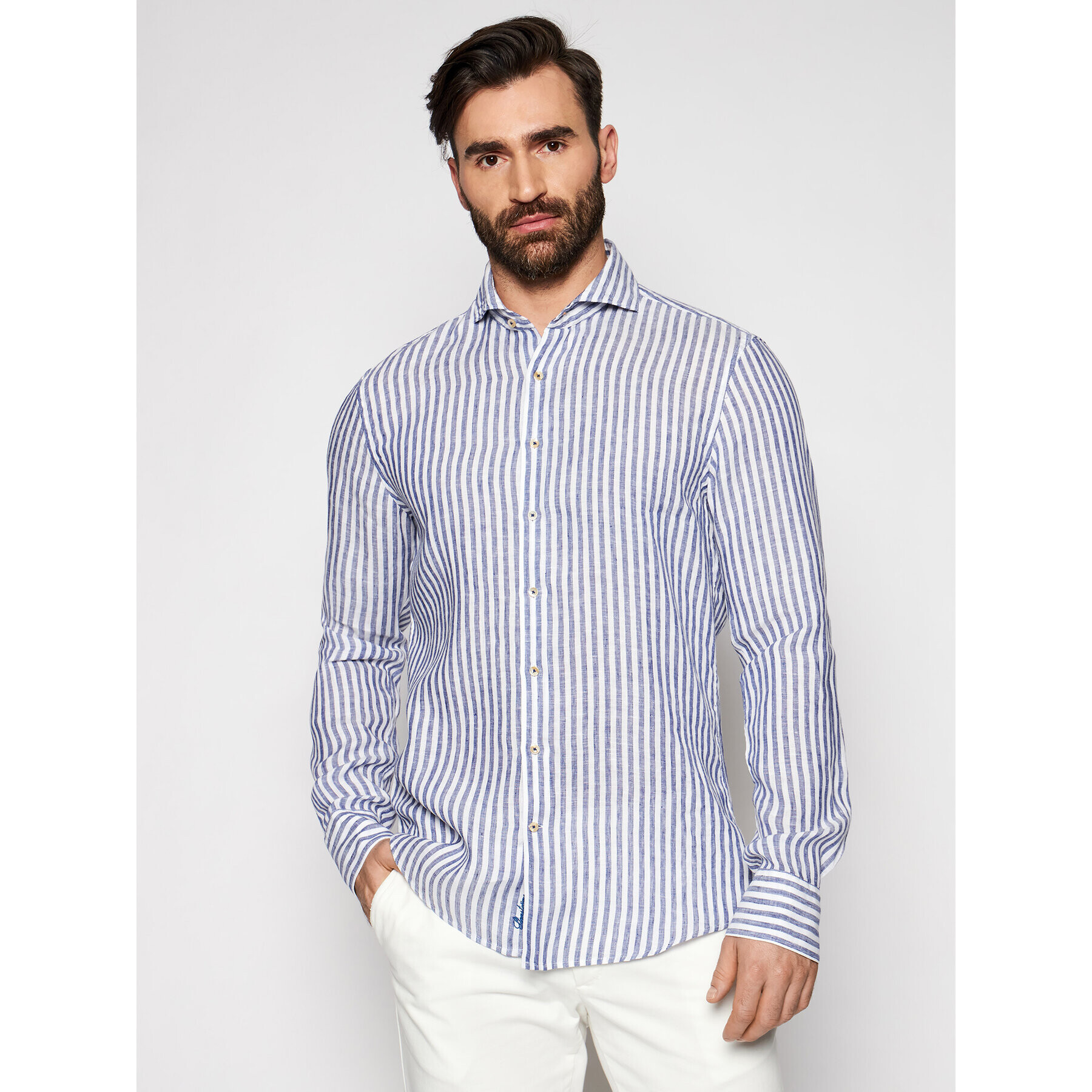 Stenströms Cămașă 775221 7199 Bleumarin Slim Fit - Pled.ro