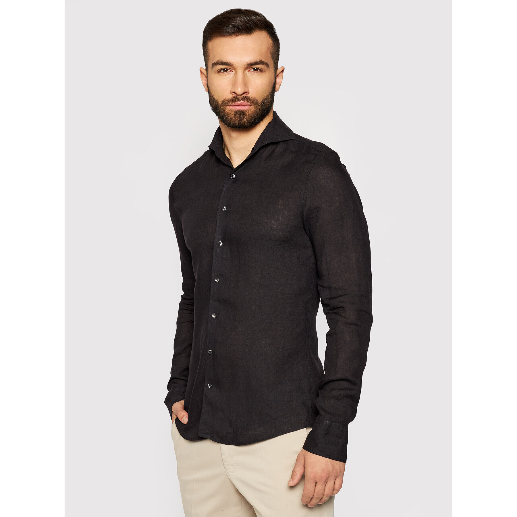 Stenströms Cămașă 775221 7970 Negru Slim Fit - Pled.ro