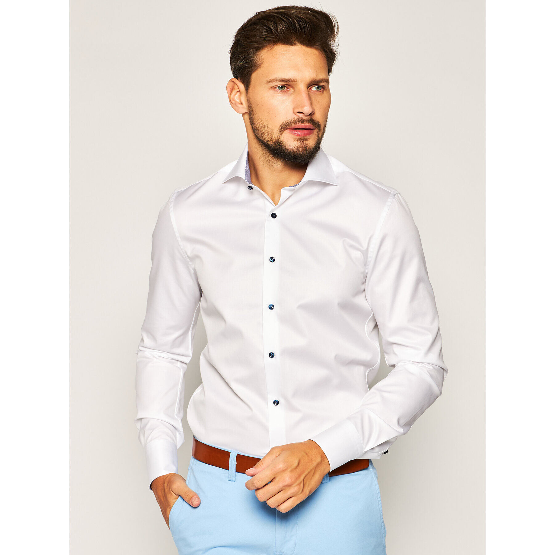 Stenströms Cămașă 784111 1177 Alb Slim Fit - Pled.ro