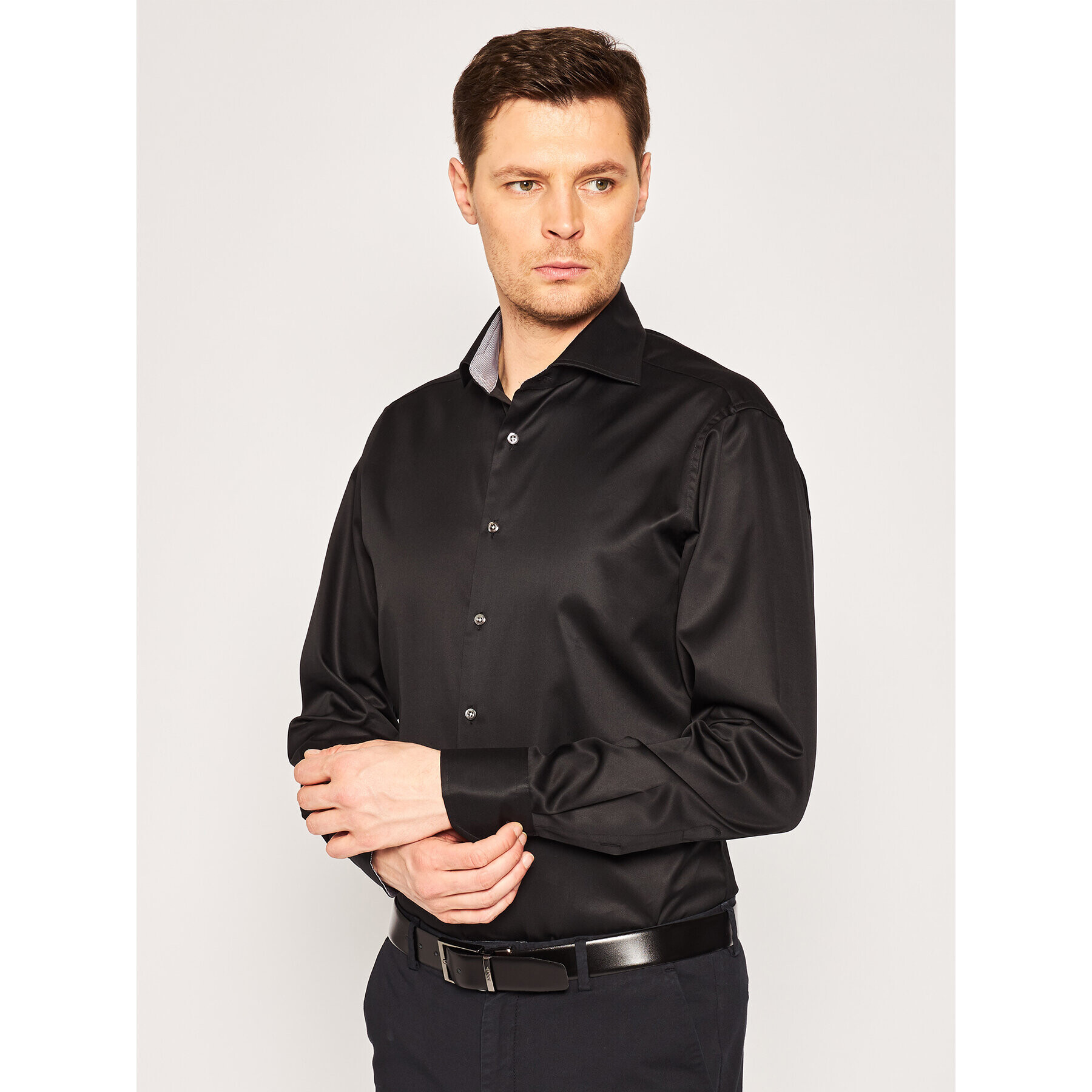 Stenströms Cămașă 684111 1465 Negru Slim Fit - Pled.ro