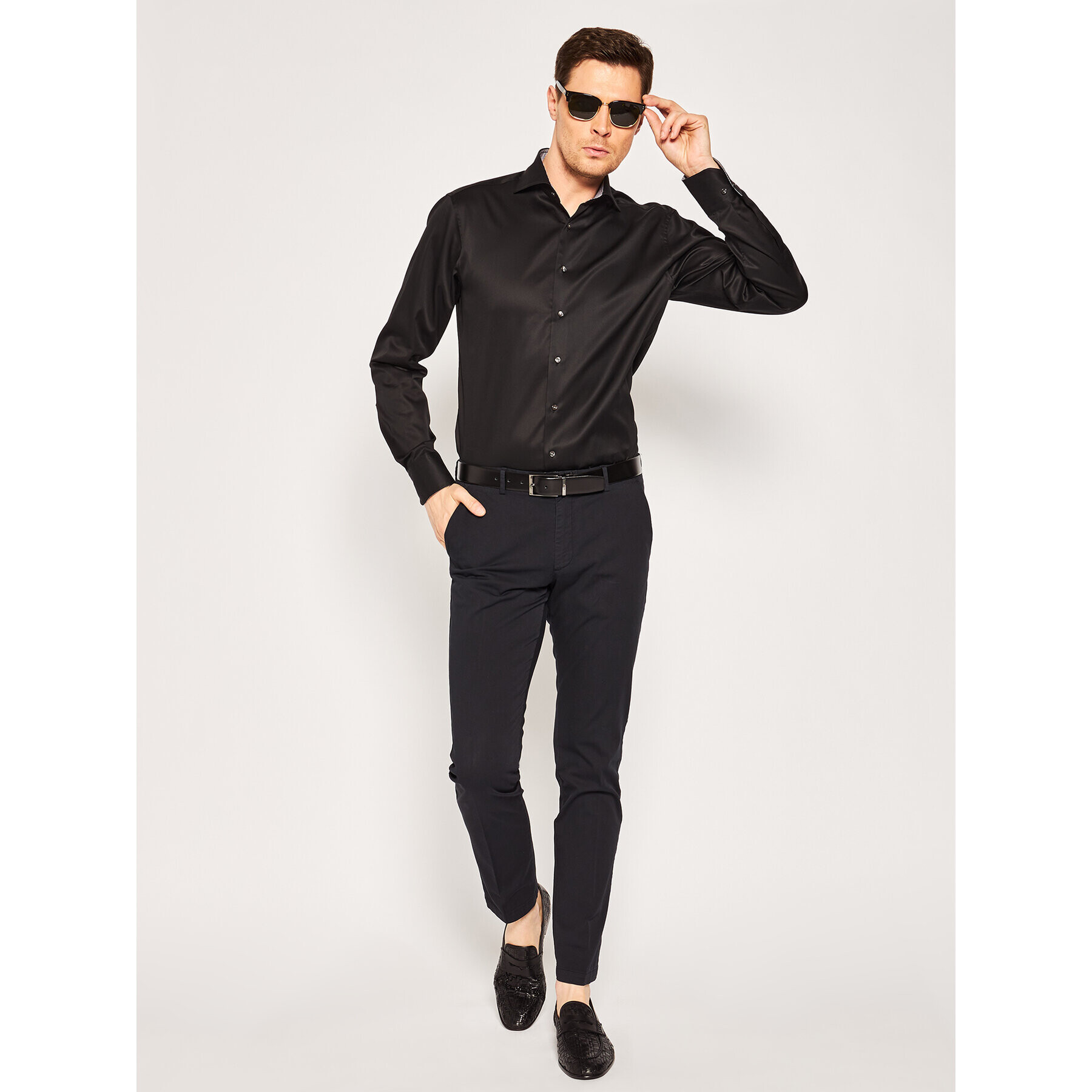 Stenströms Cămașă 684111 1465 Negru Slim Fit - Pled.ro