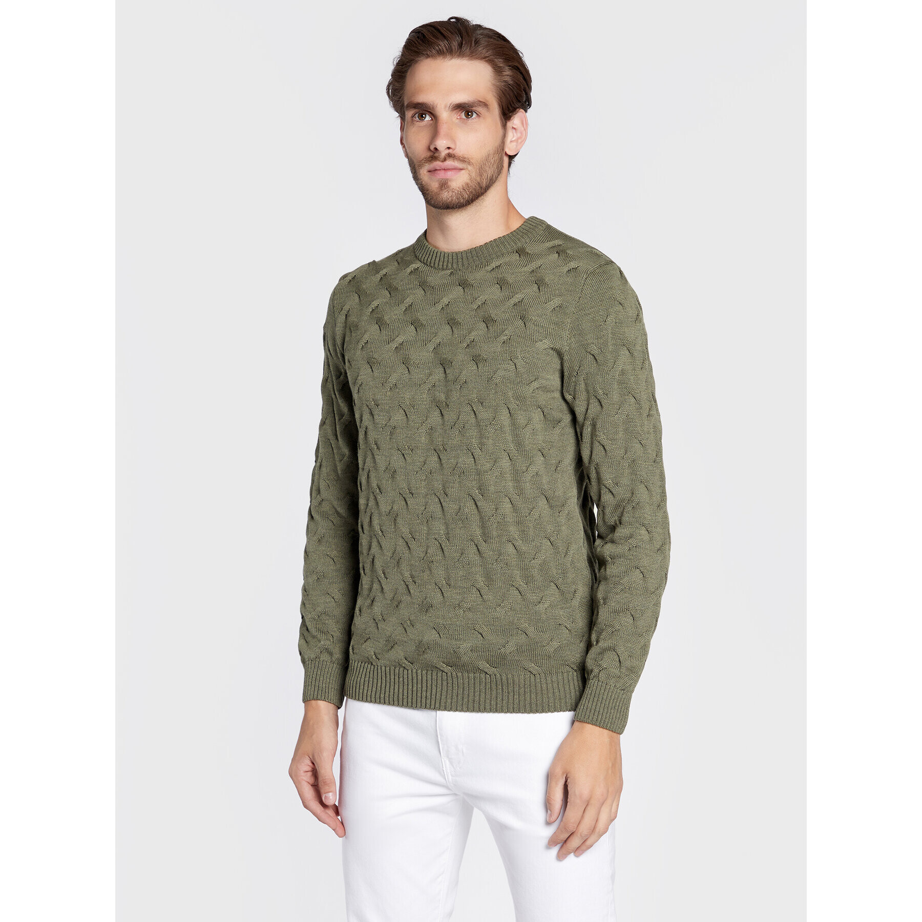 Stenströms Pulover 420151 1885 Verde Regular Fit - Pled.ro