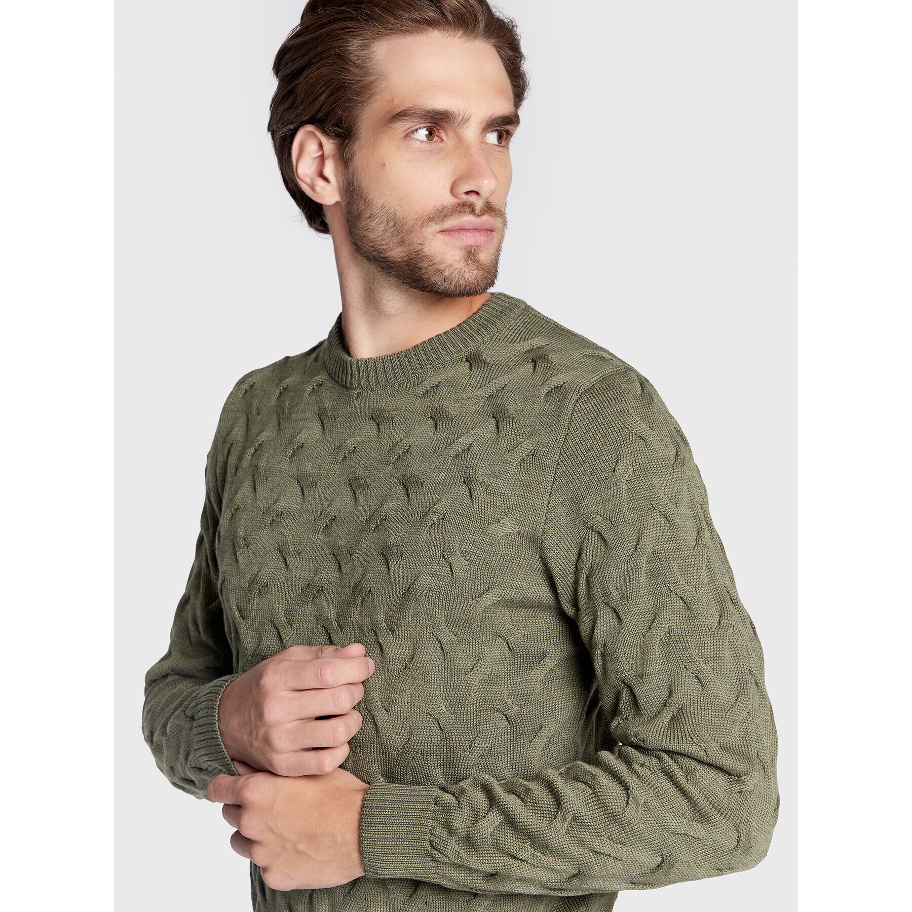 Stenströms Pulover 420151 1885 Verde Regular Fit - Pled.ro