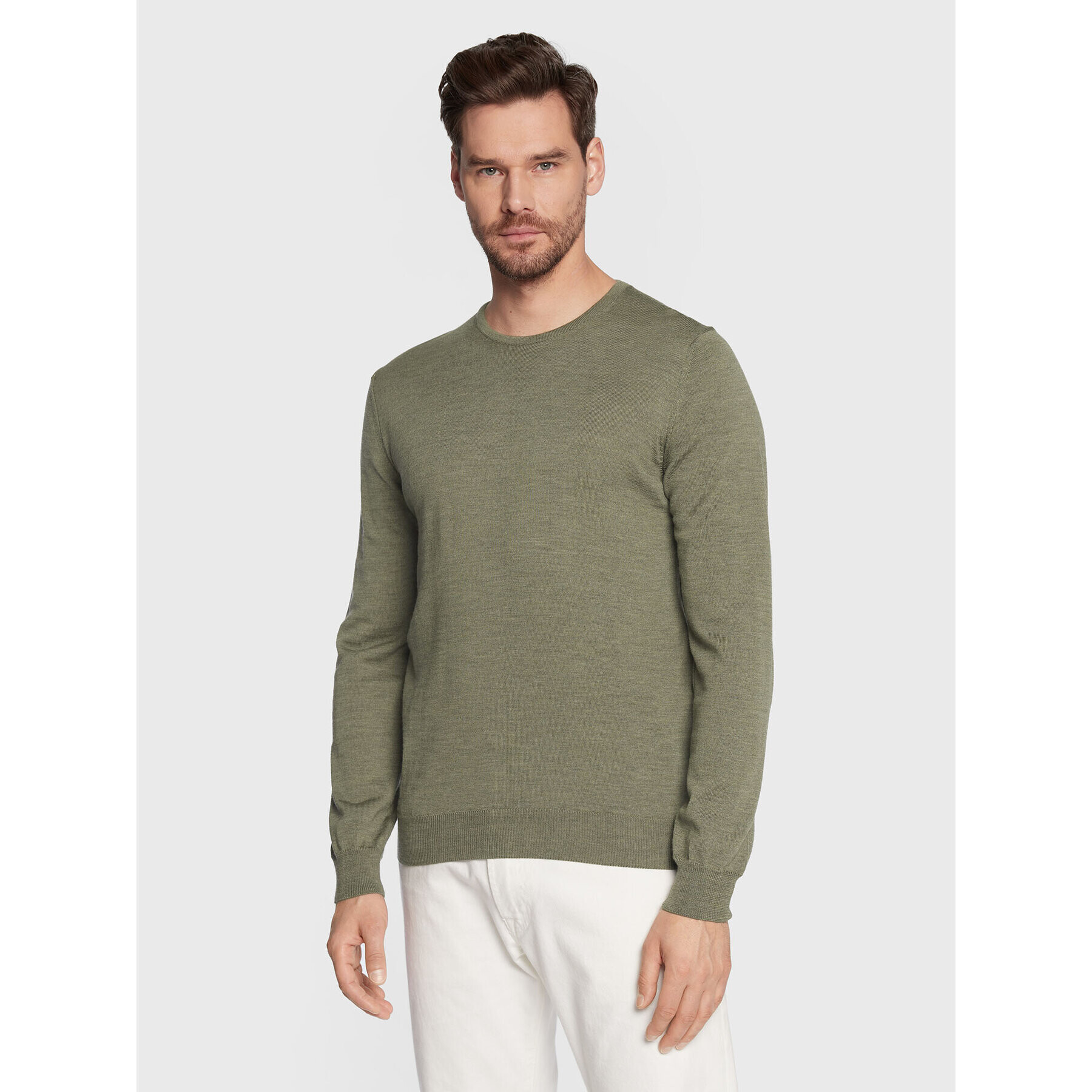 Stenströms Pulover 422380 1355 Verde Regular Fit - Pled.ro