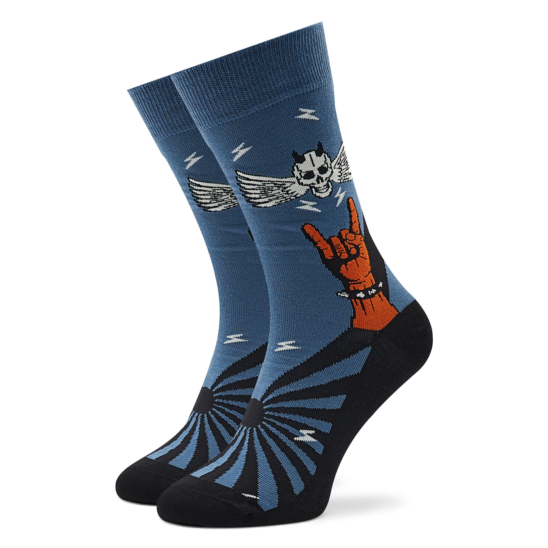 Stereo Socks Șosete Înalte Unisex Flying Skull Albastru - Pled.ro