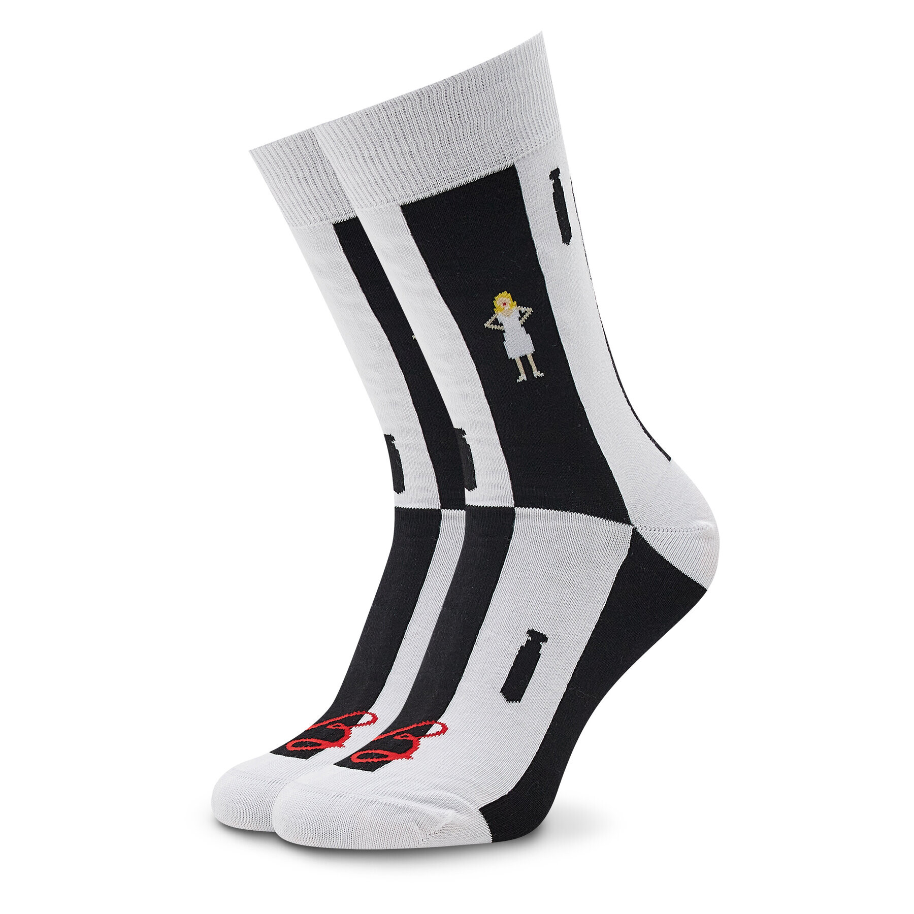 Stereo Socks Șosete Înalte Unisex Perpendicular Alb - Pled.ro