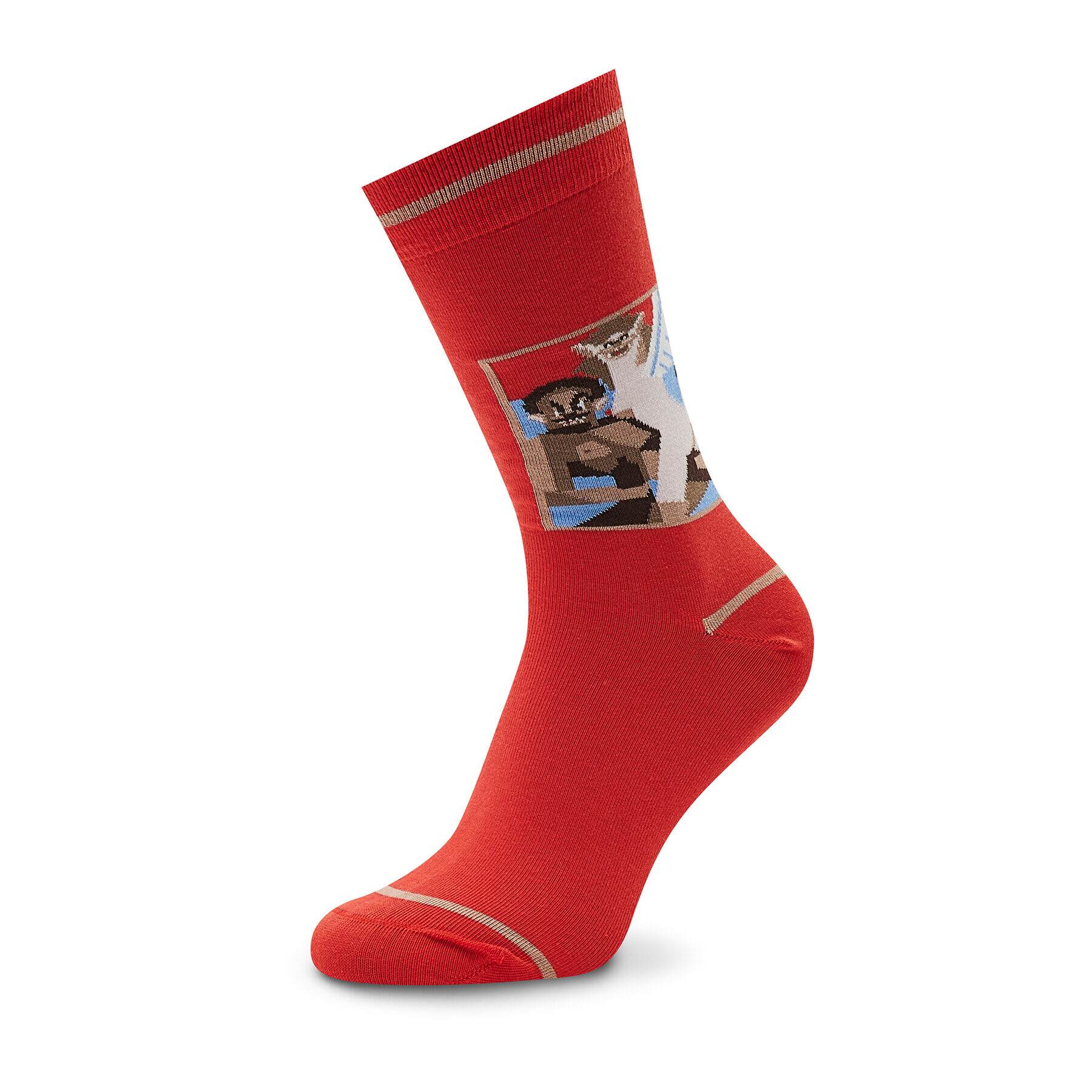 Stereo Socks Șosete Înalte Unisex Wet Nightmare Roșu - Pled.ro