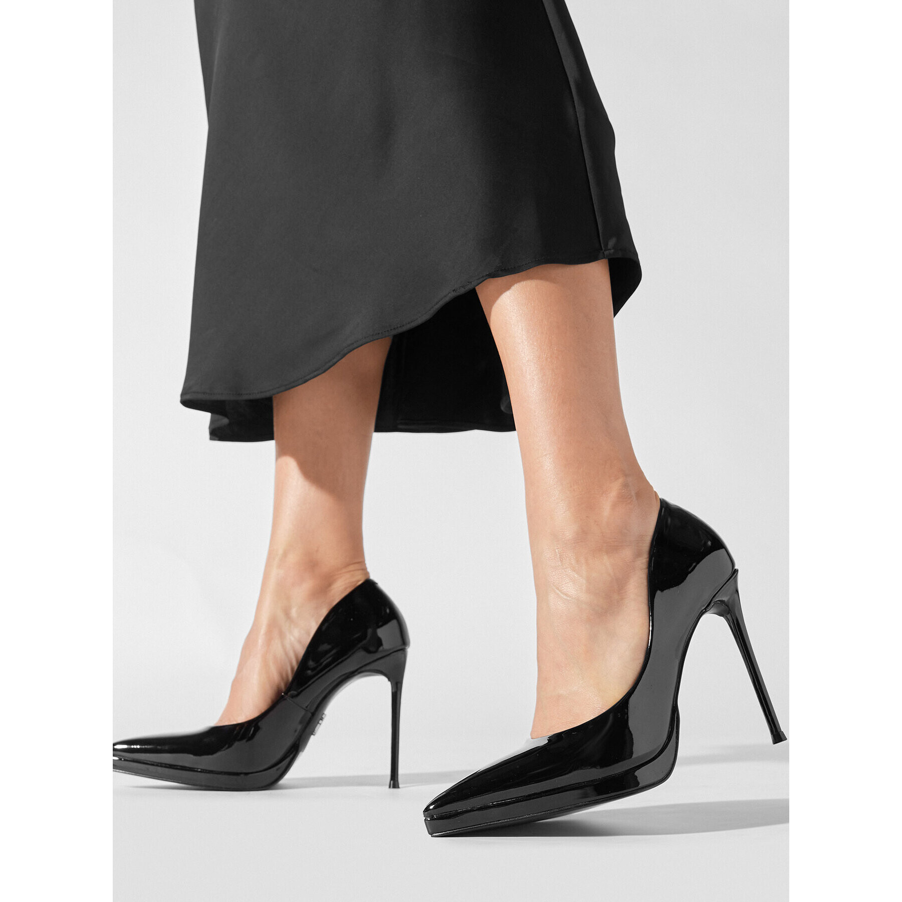 Steve Madden Pantofi cu toc subțire Klassy Pump SM11002464 SM11002464-018 Negru - Pled.ro