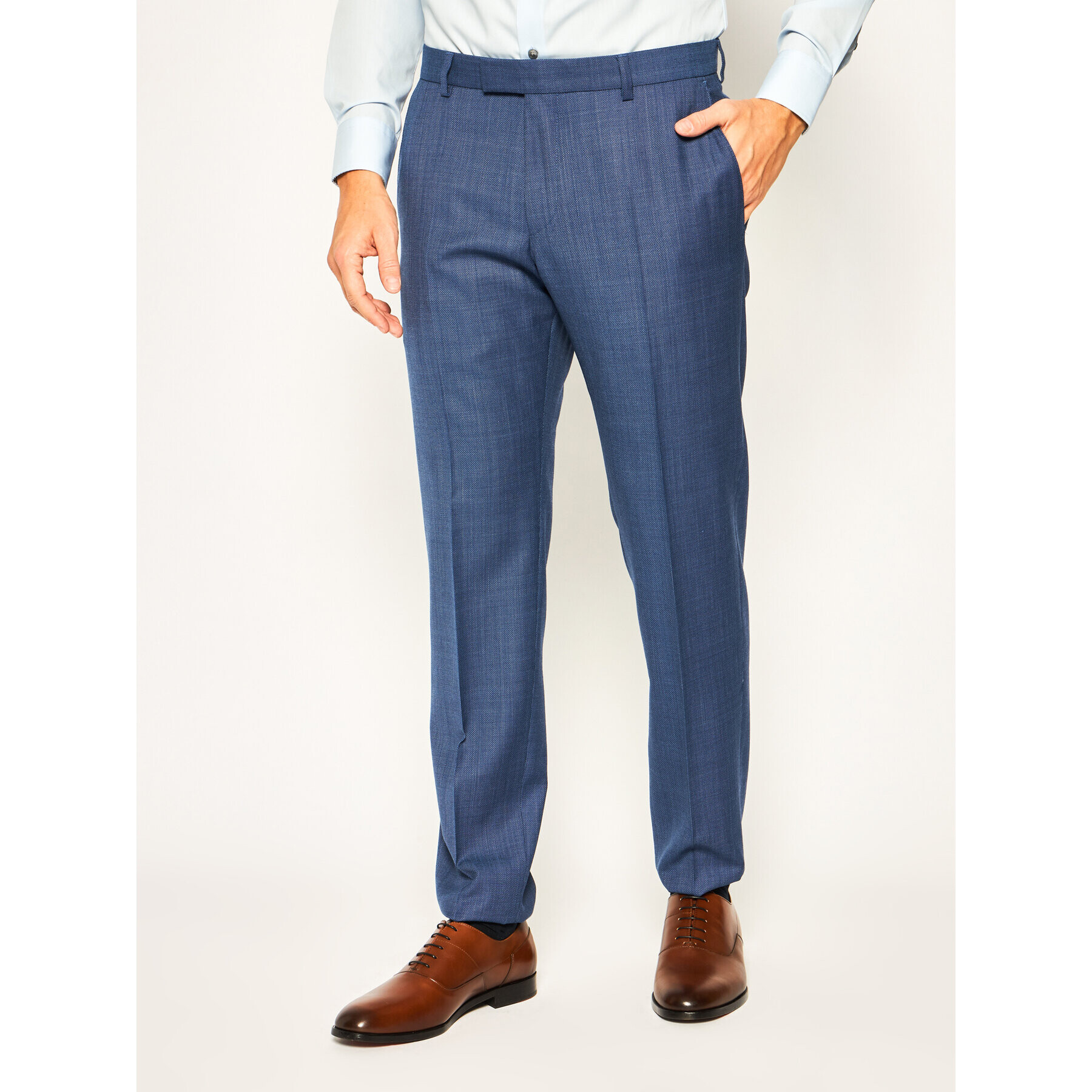 Strellson Pantaloni de costum 11 Mercer2.012 30020628 Bleumarin Slim Fit - Pled.ro