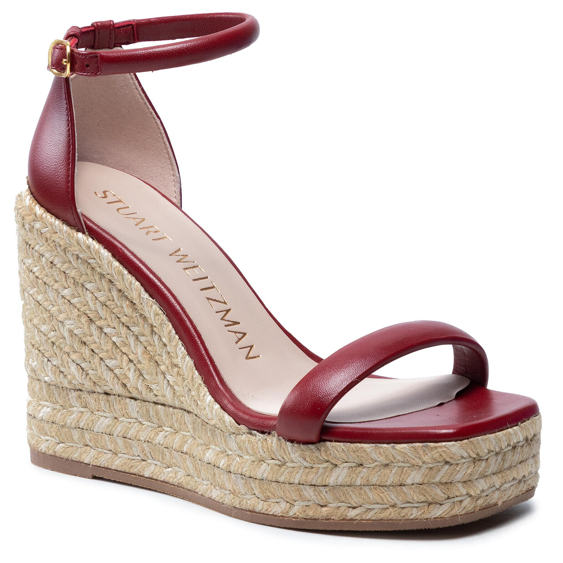 Stuart Weitzman Espadrile Nudist Espadril Wedge S0996 Roșu - Pled.ro