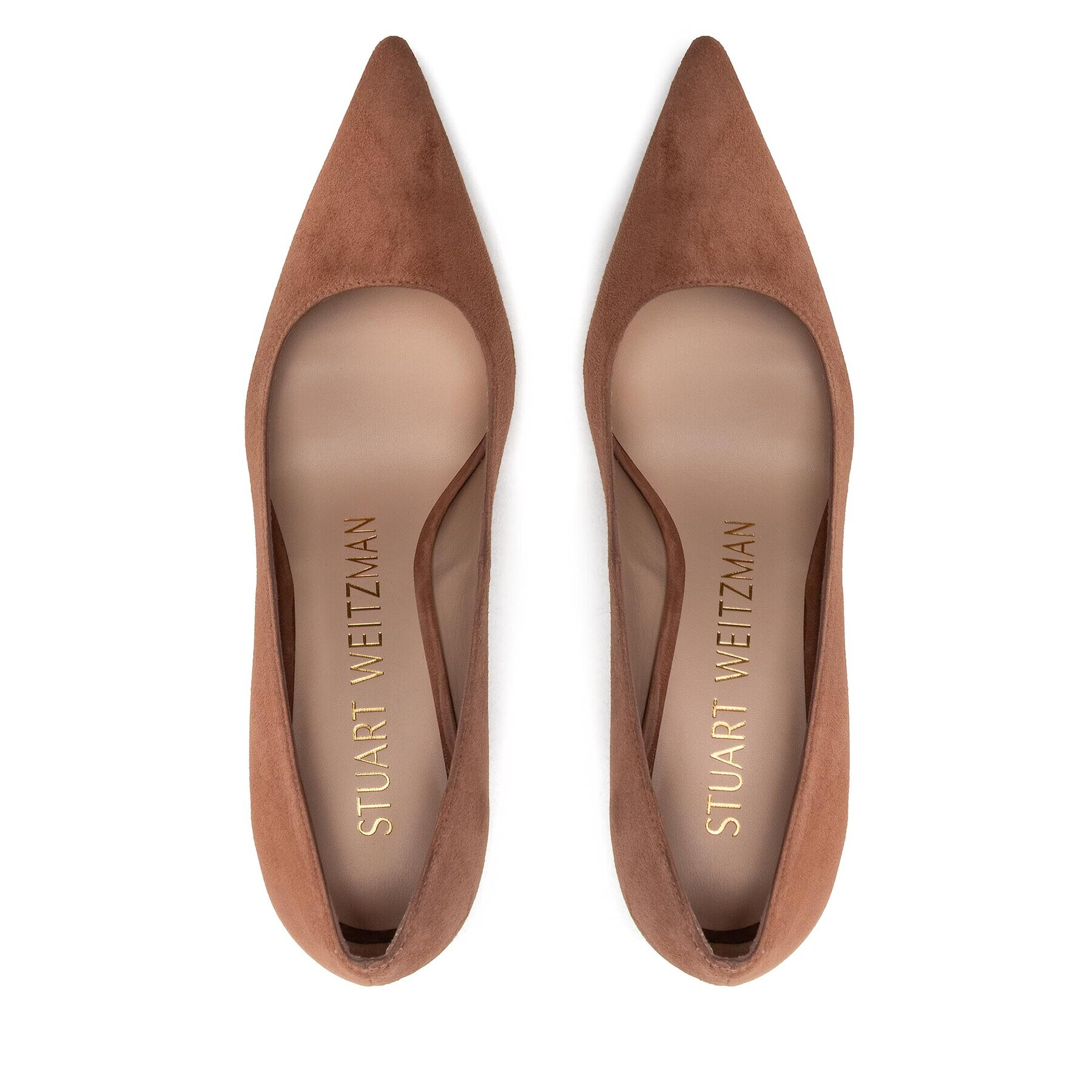 Stuart Weitzman Pantofi cu toc subțire Stuart 100 Pump SA585 Bej - Pled.ro