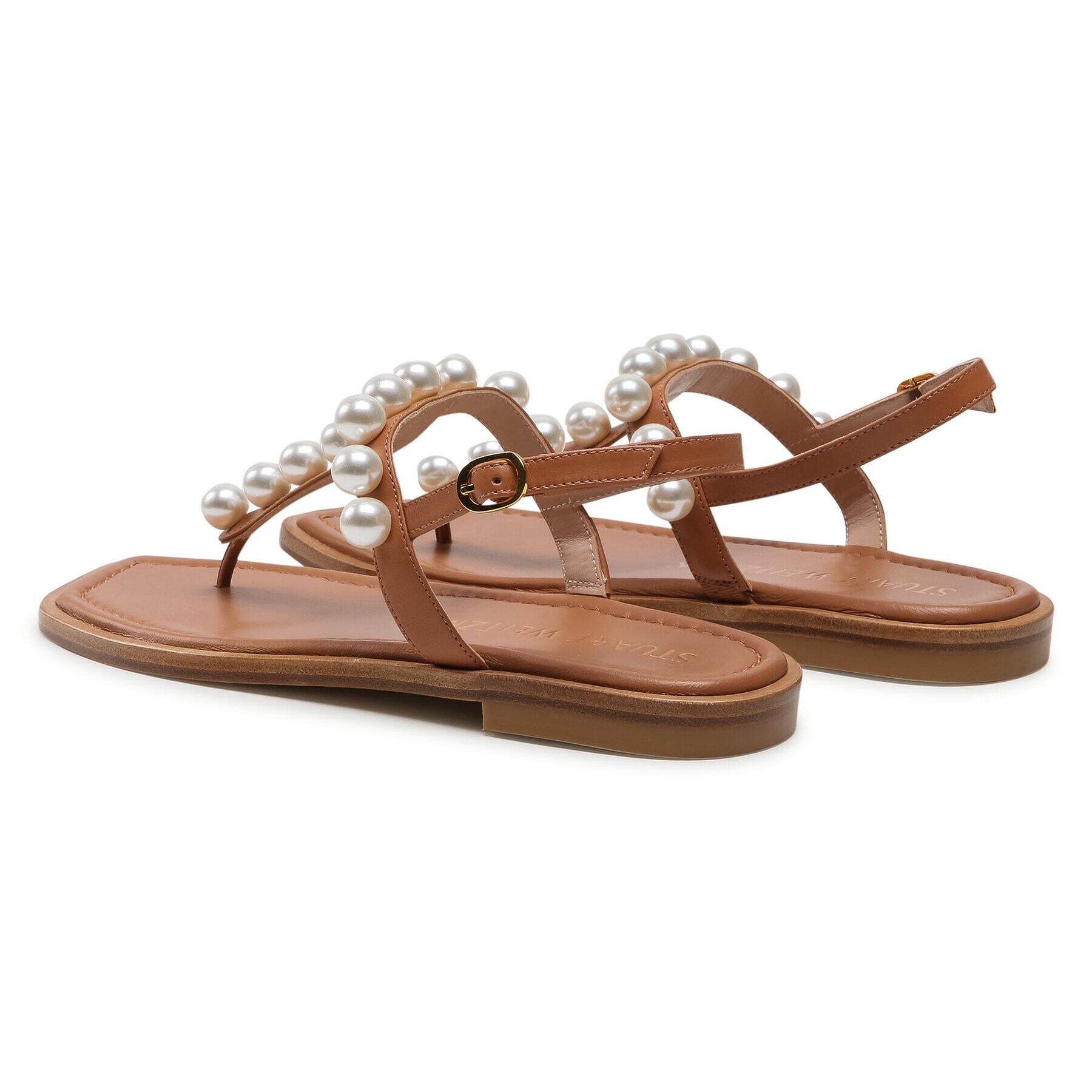 Stuart Weitzman Sandale Goldie T-Strap Sandal S4576 Maro - Pled.ro