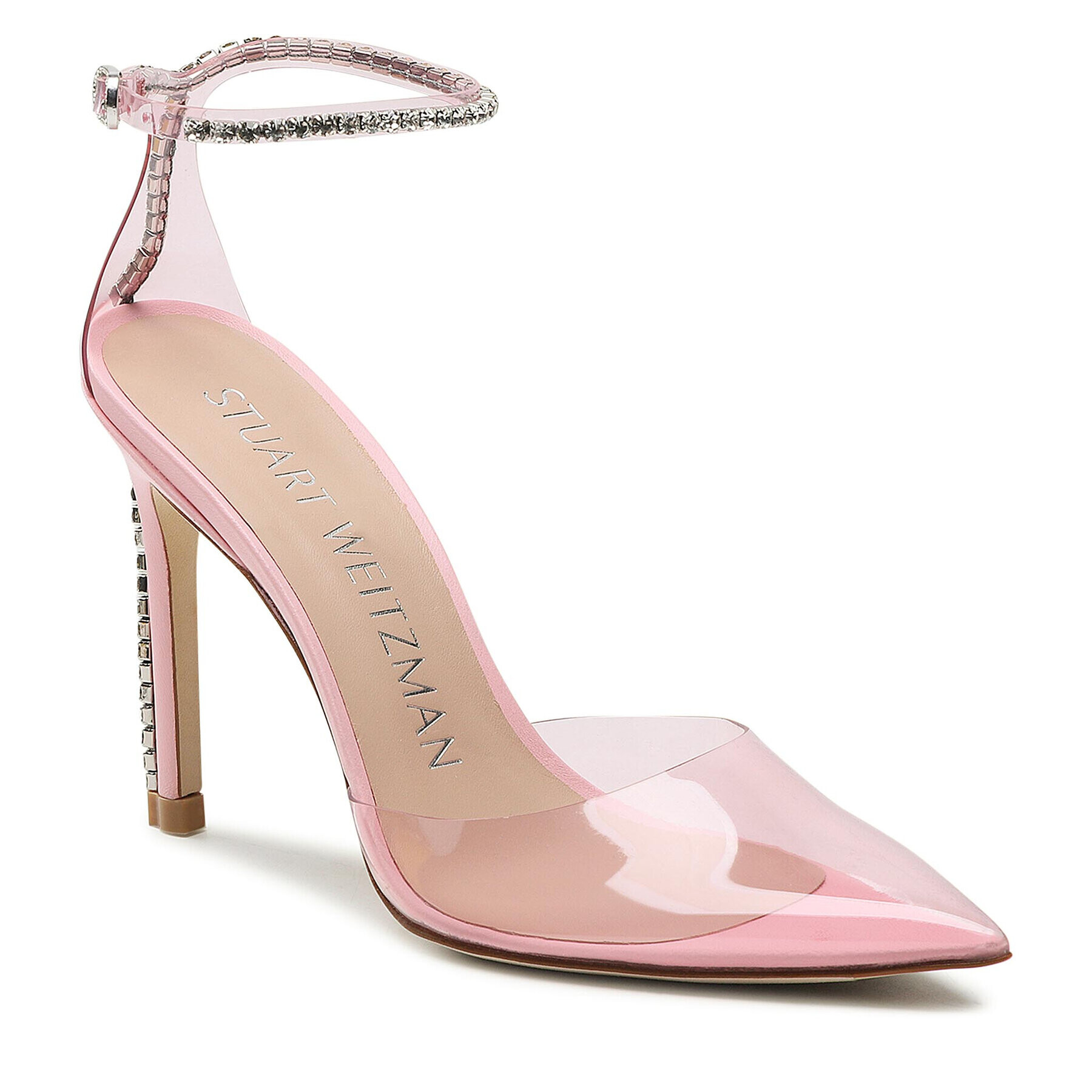 Stuart Weitzman Sandale Stuart Glam 100 Strappm SC002 Transparent - Pled.ro