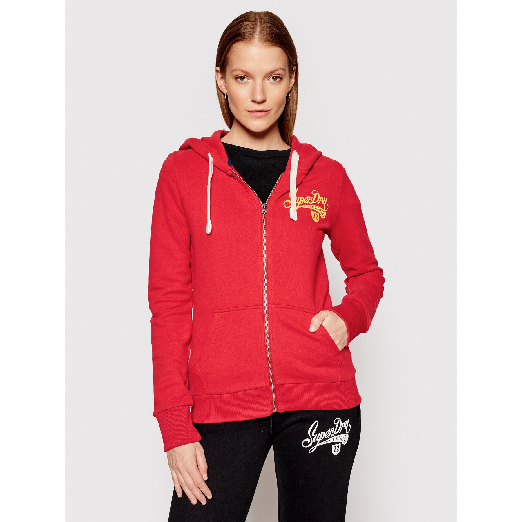 Superdry Bluză Collegiate W2011182A Roșu Regular Fit - Pled.ro