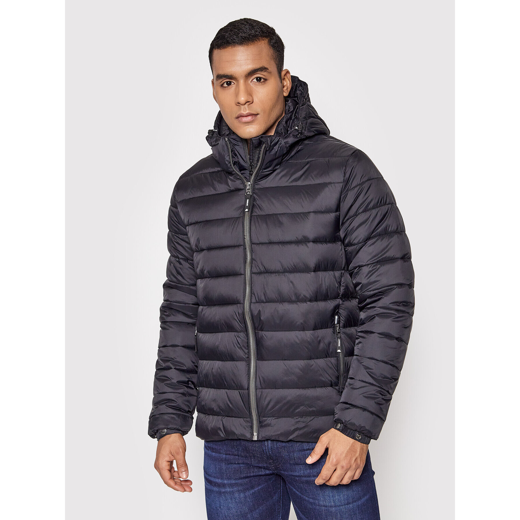 Superdry Geacă din puf Classic Fuji M5011201A Negru Regular Fit - Pled.ro