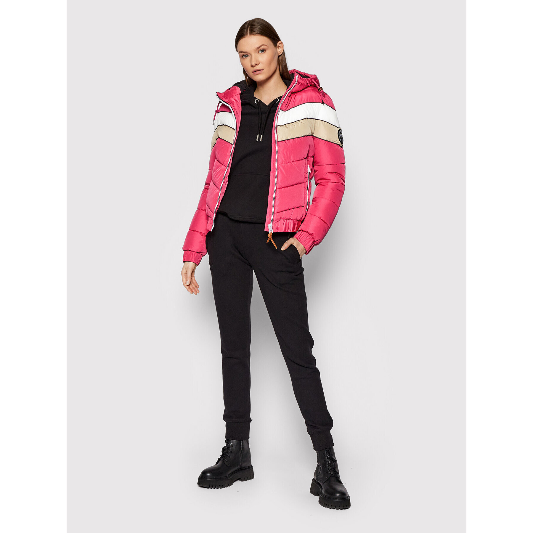 Superdry Geacă din puf Spirit Retro W5010963A Roz Regular Fit - Pled.ro