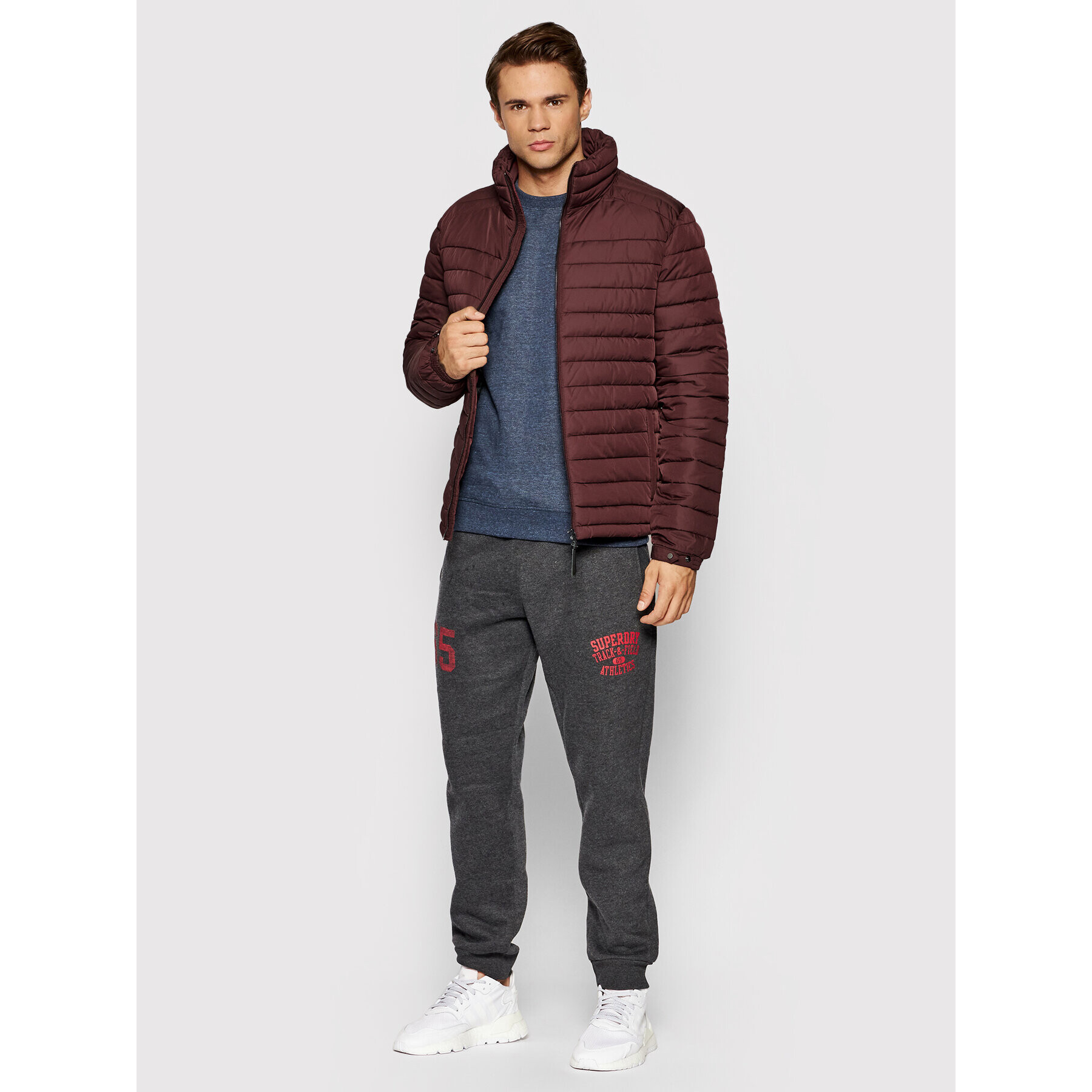 Superdry Geacă din puf Studios M5011103A Vișiniu Regular Fit - Pled.ro