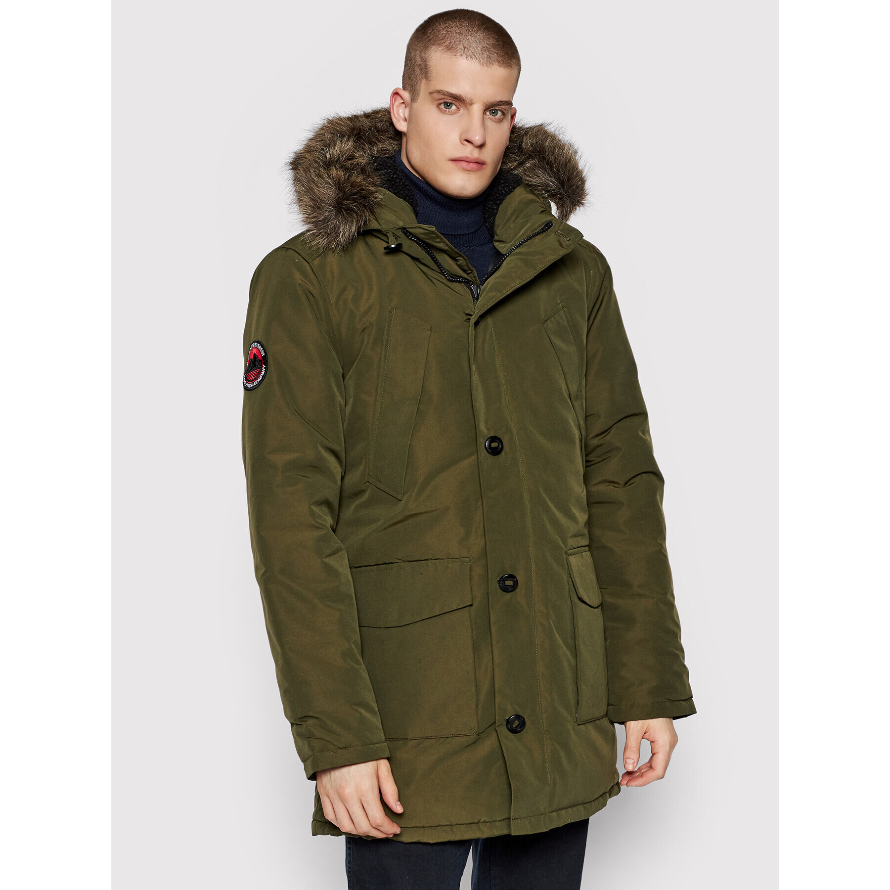 Superdry Hanorac Everest M5011192A Verde Regular Fit - Pled.ro