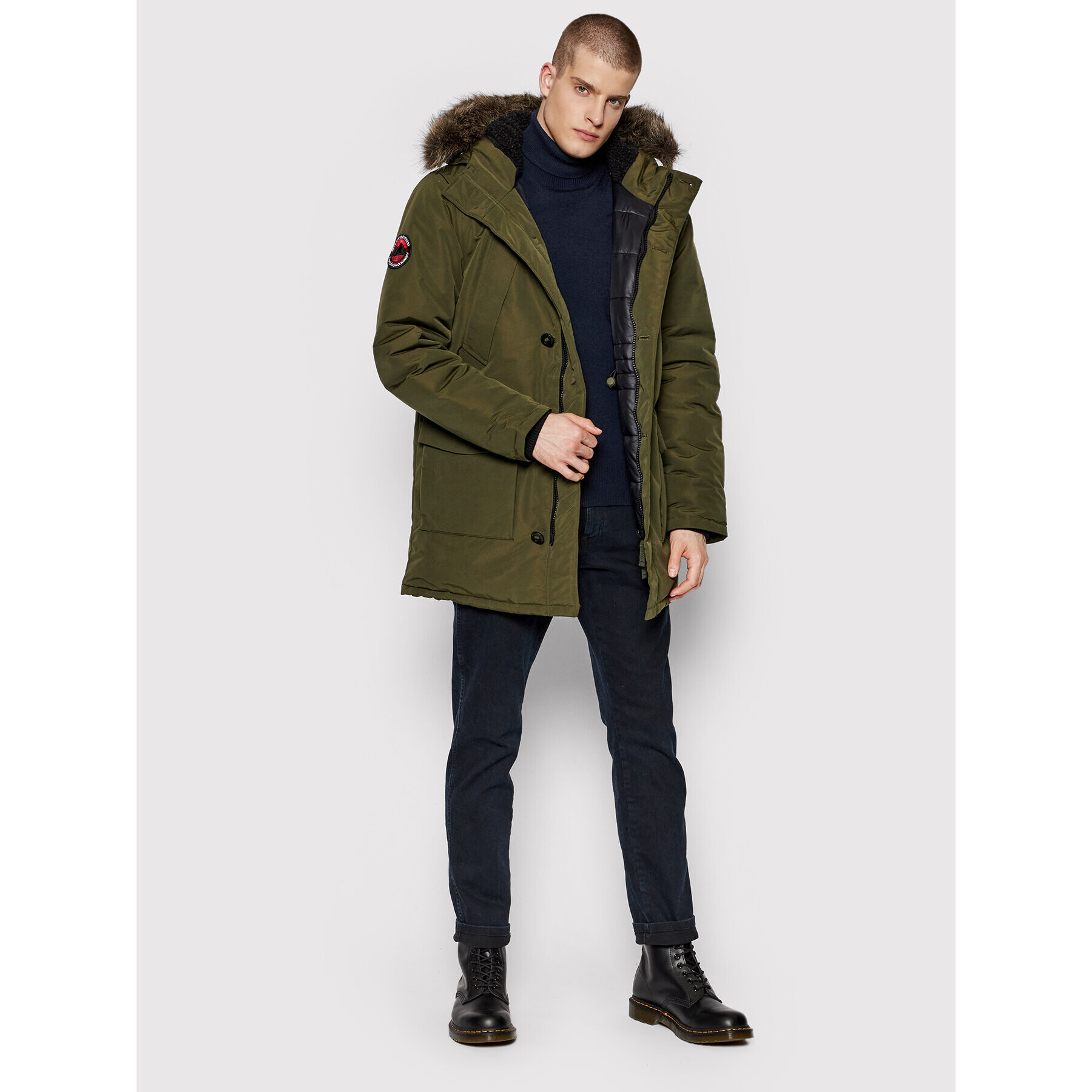 Superdry Hanorac Everest M5011192A Verde Regular Fit - Pled.ro