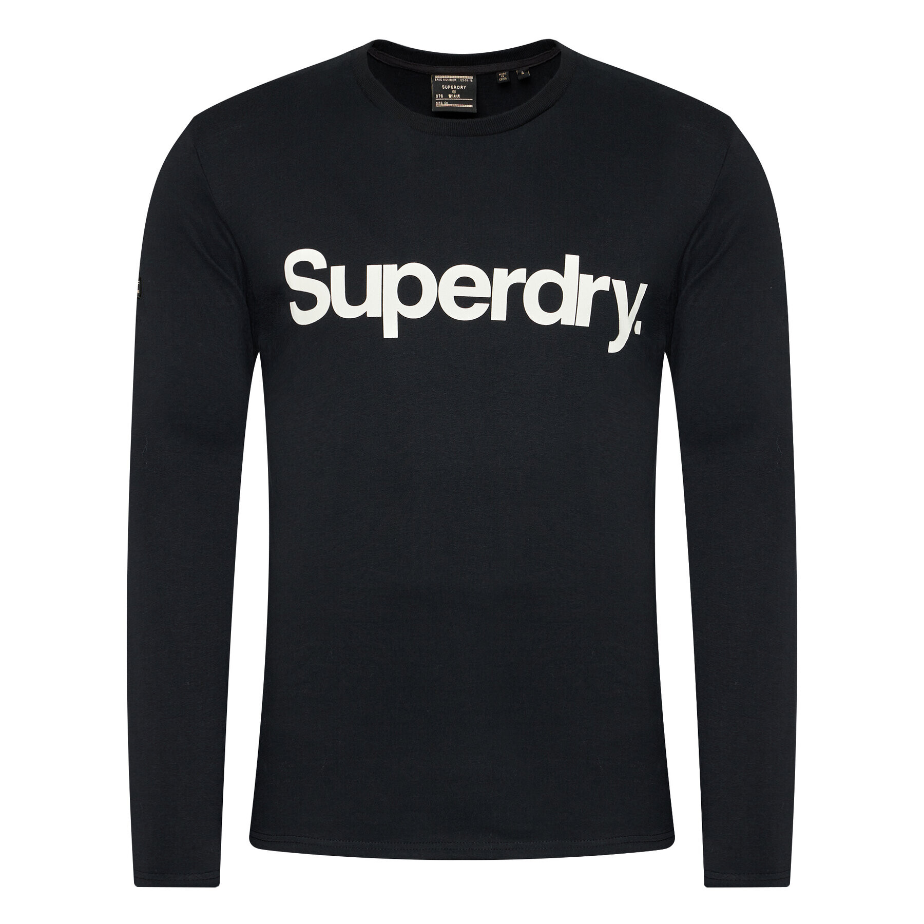 Superdry Longsleeve Military Ls Graphic M6010385A Negru Regular Fit - Pled.ro