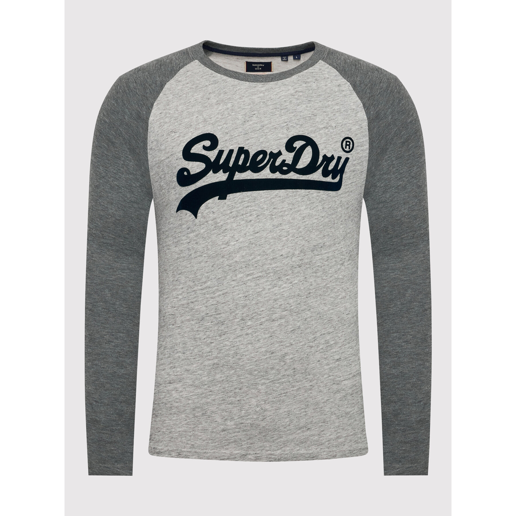 Superdry Longsleeve Raglan M6010608A Gri Regular Fit - Pled.ro