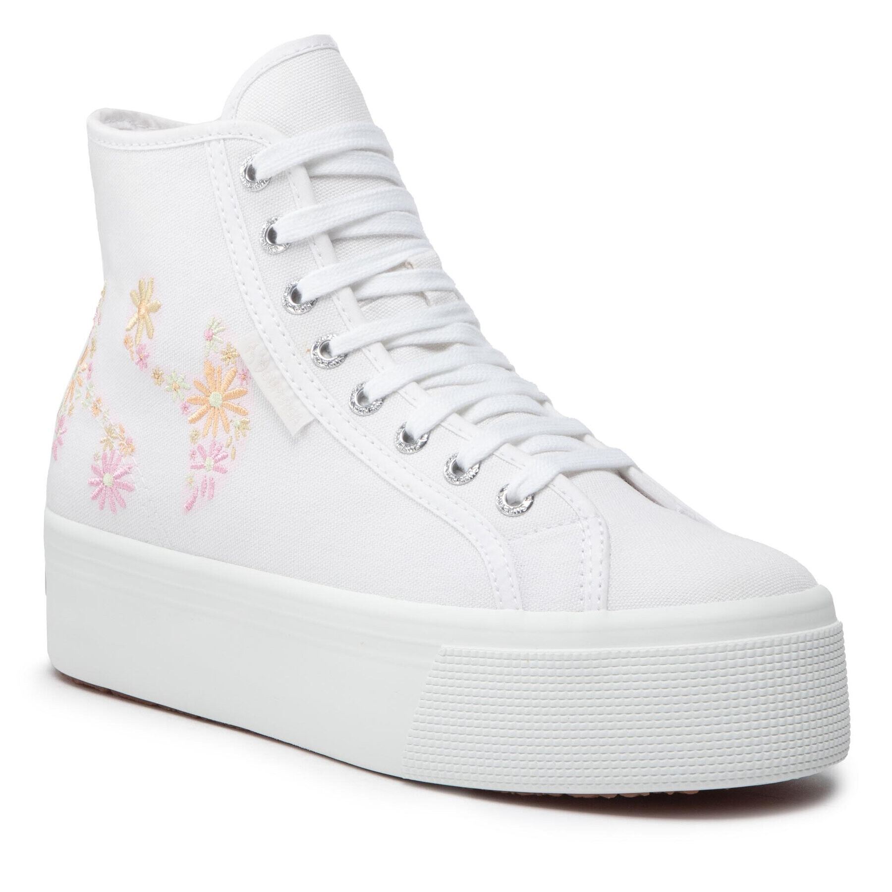 Superga Sneakers 2708 Flowers Embroidery S2121GW Alb - Pled.ro