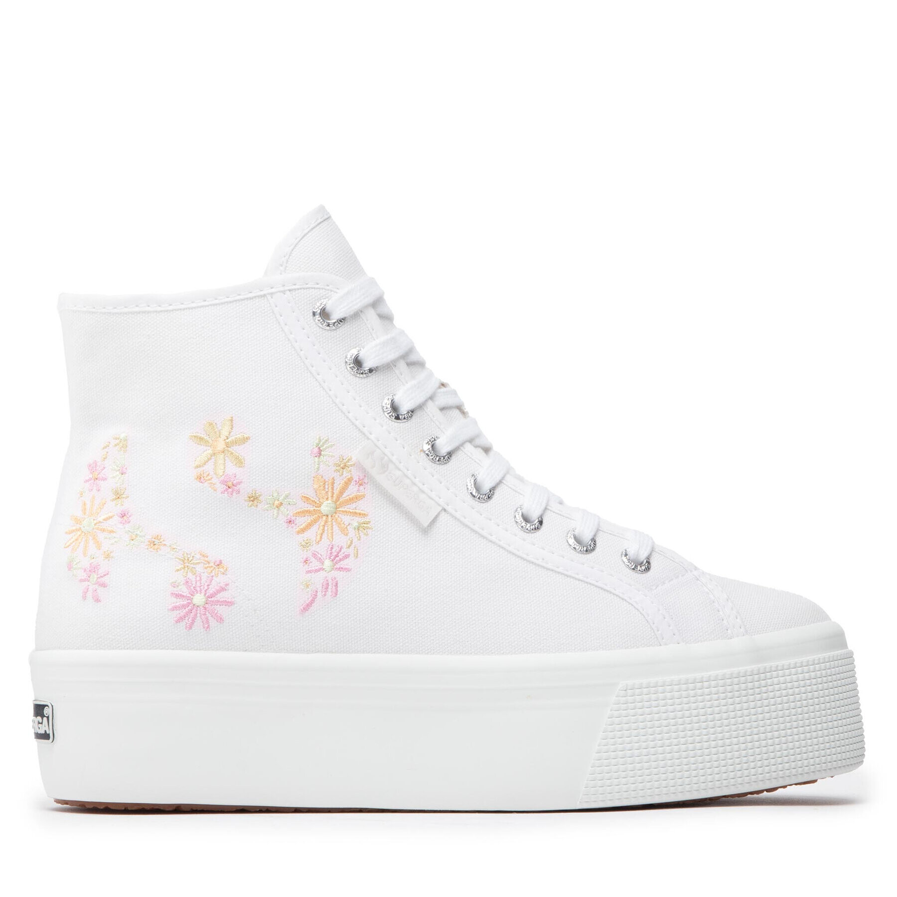 Superga Sneakers 2708 Flowers Embroidery S2121GW Alb - Pled.ro