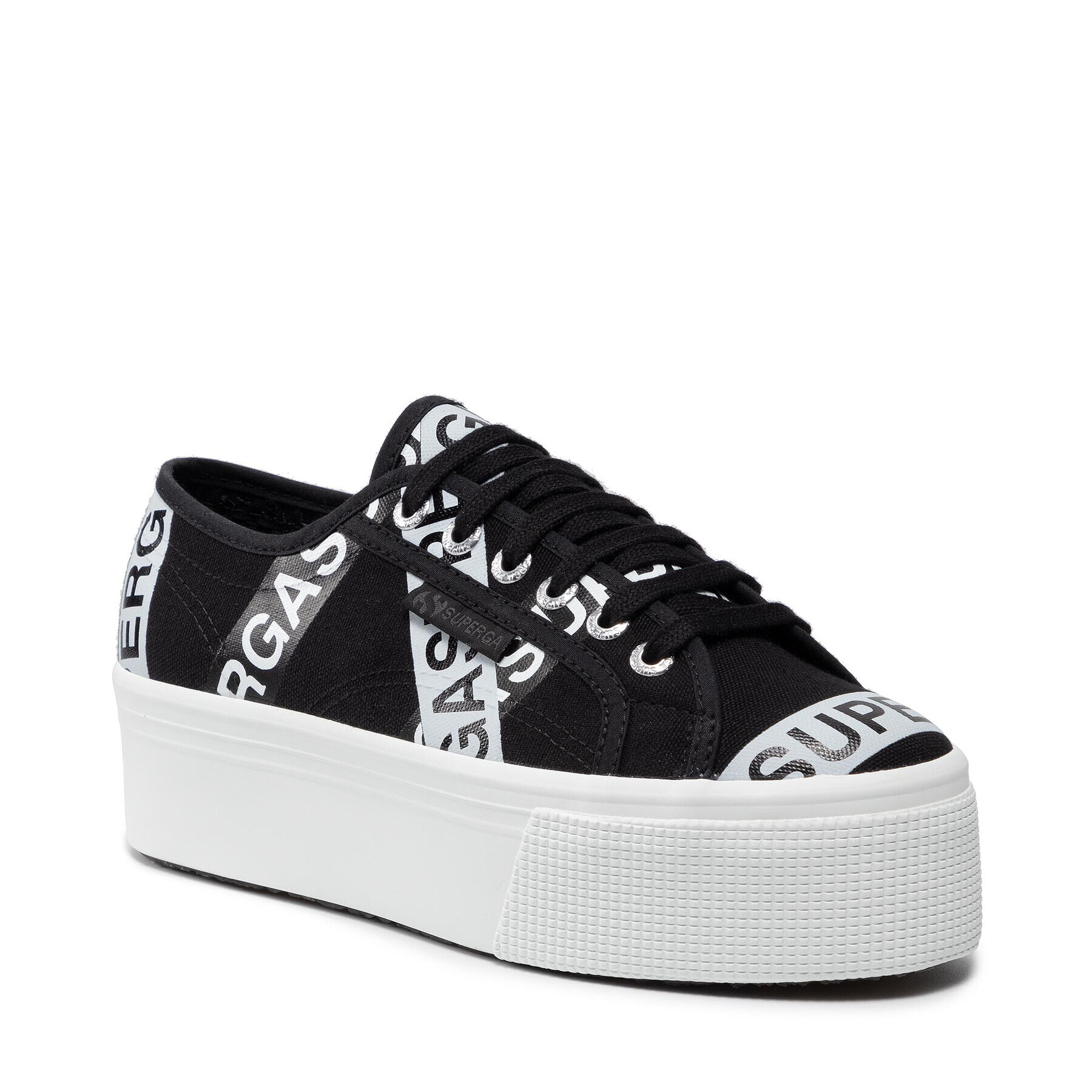 Superga Teniși 2790 Lettering Tape Jellysole S41161W Negru - Pled.ro