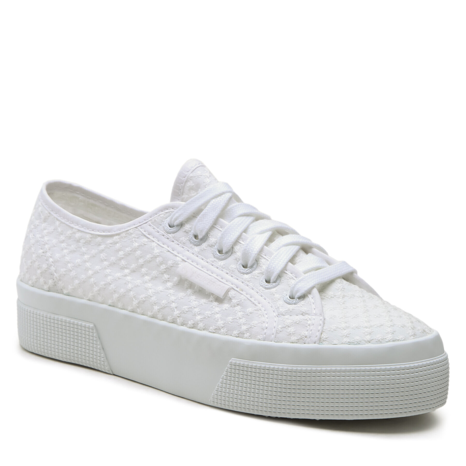 Superga Teniși Platform MAcrame Rhombus 2740 S2126MW Alb - Pled.ro