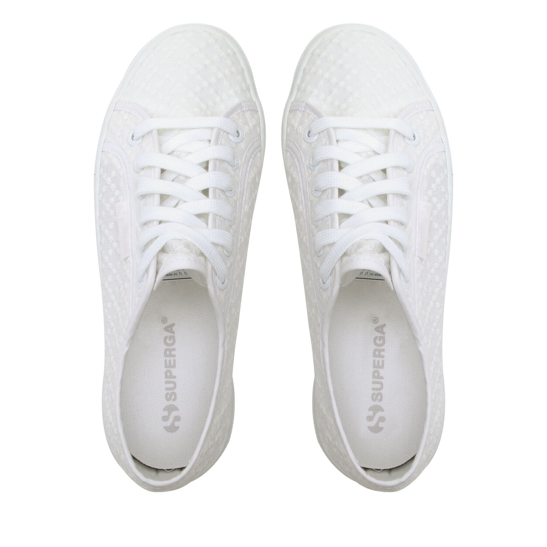 Superga Teniși Platform MAcrame Rhombus 2740 S2126MW Alb - Pled.ro