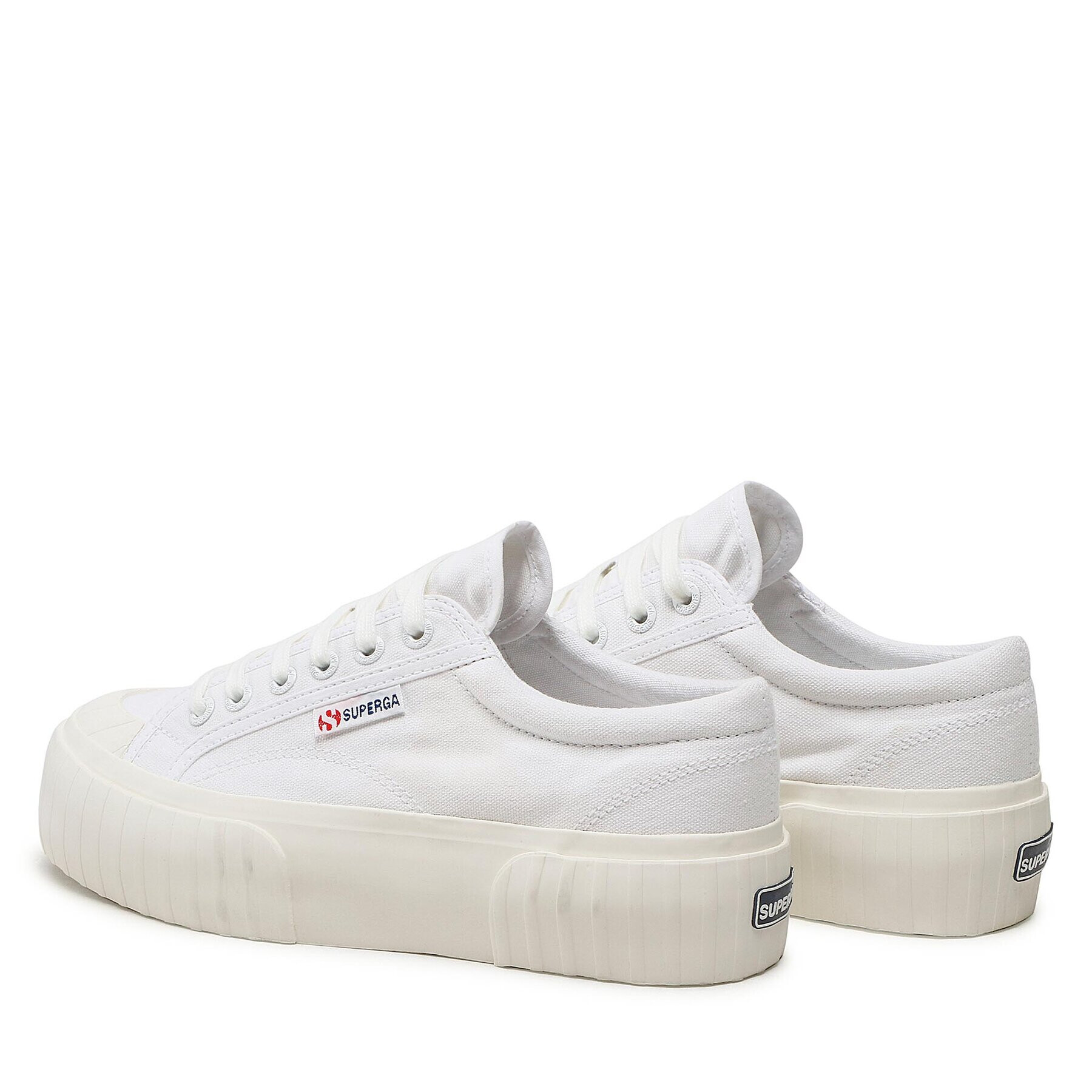 Superga Teniși Stripe Platform 2631 S5111SW Alb - Pled.ro