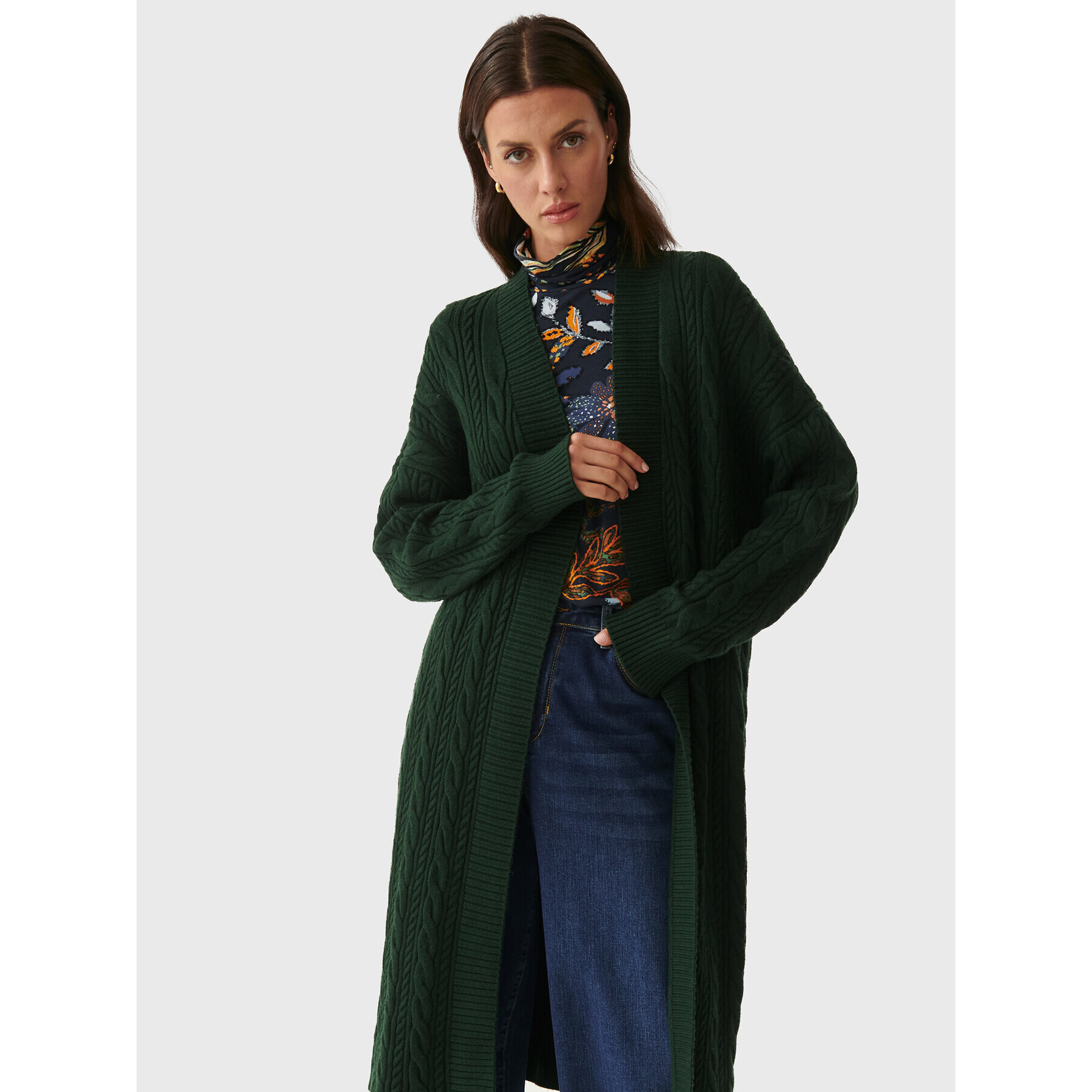 Tatuum Cardigan Kurli T2223.094 Verde Regular Fit - Pled.ro