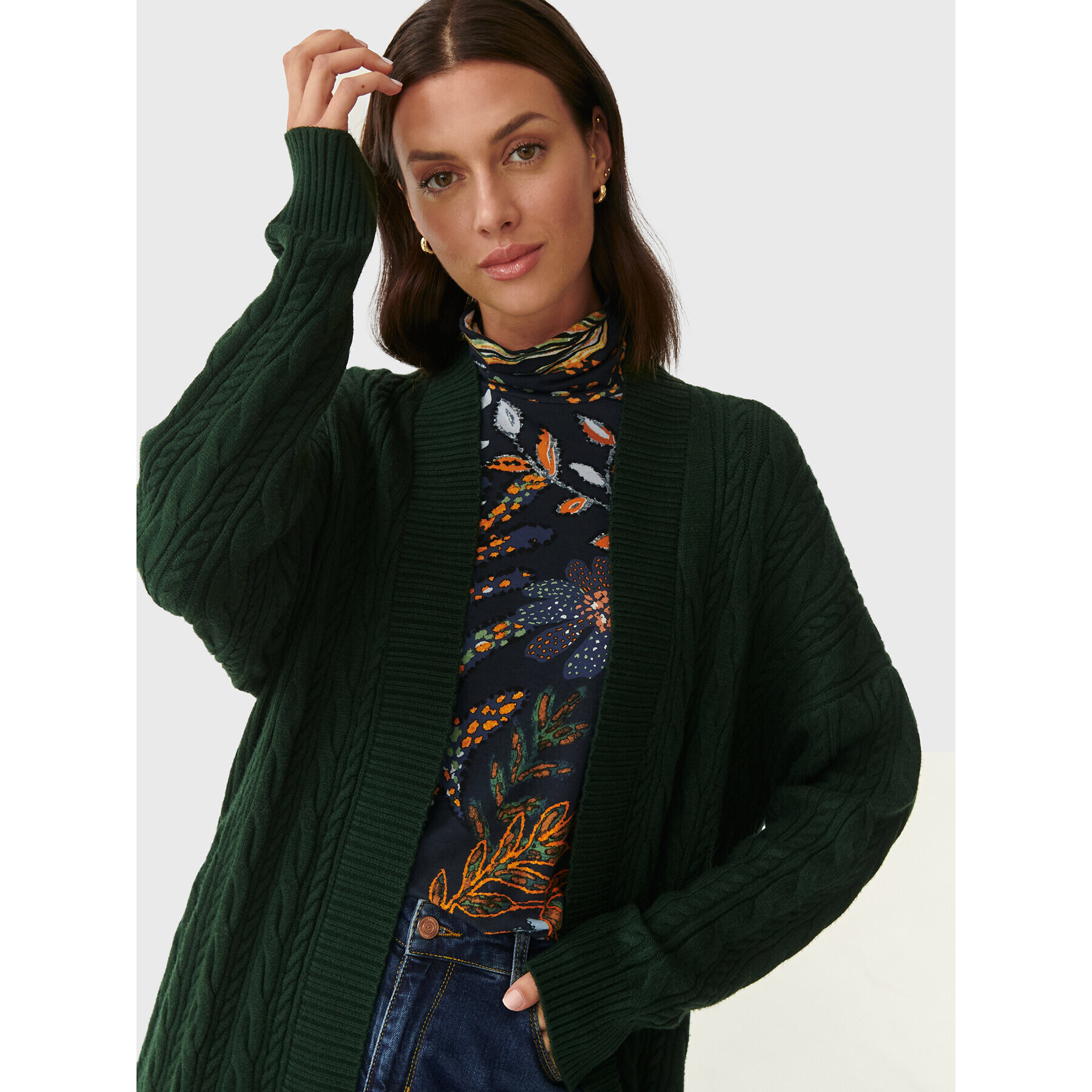 Tatuum Cardigan Kurli T2223.094 Verde Regular Fit - Pled.ro