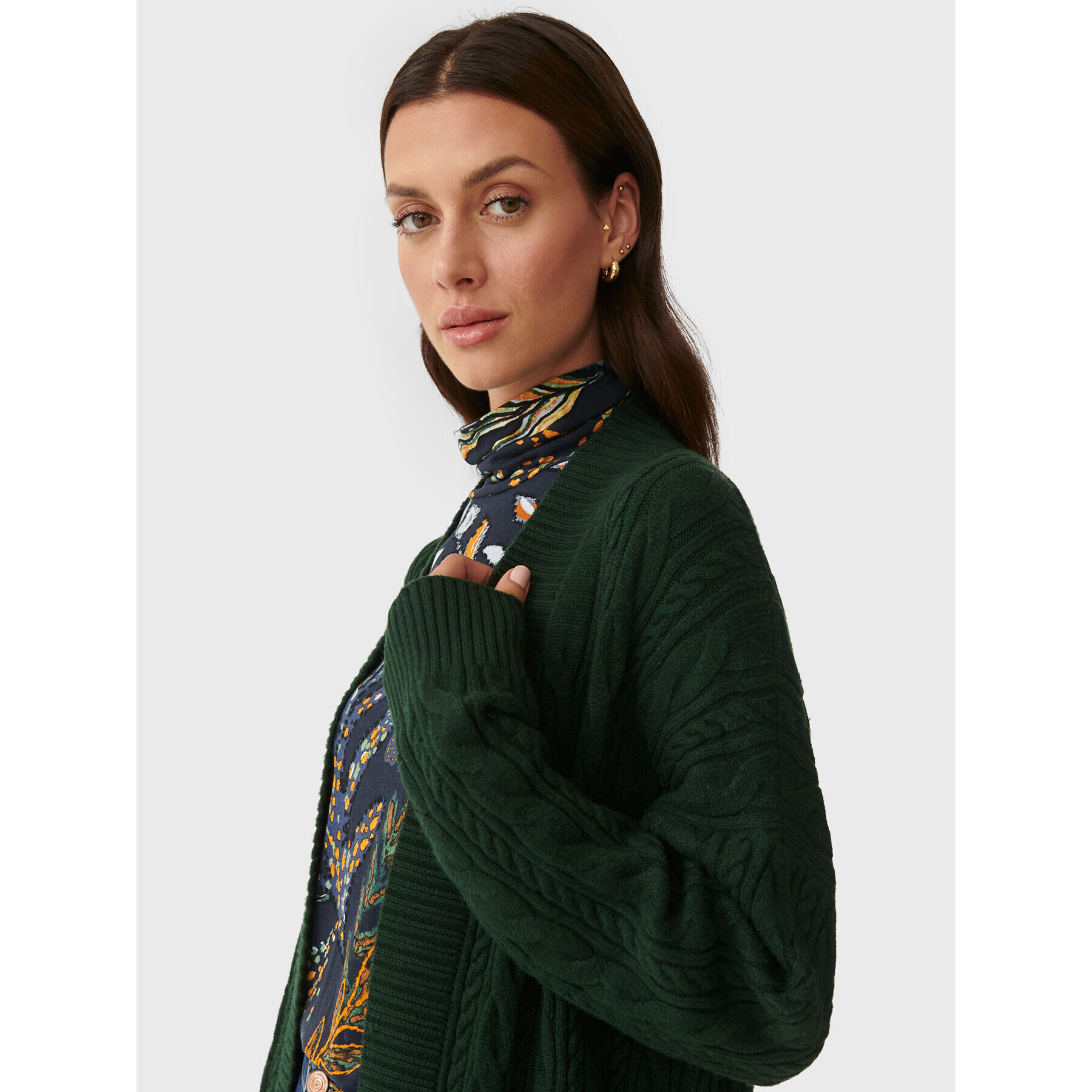 Tatuum Cardigan Kurli T2223.094 Verde Regular Fit - Pled.ro