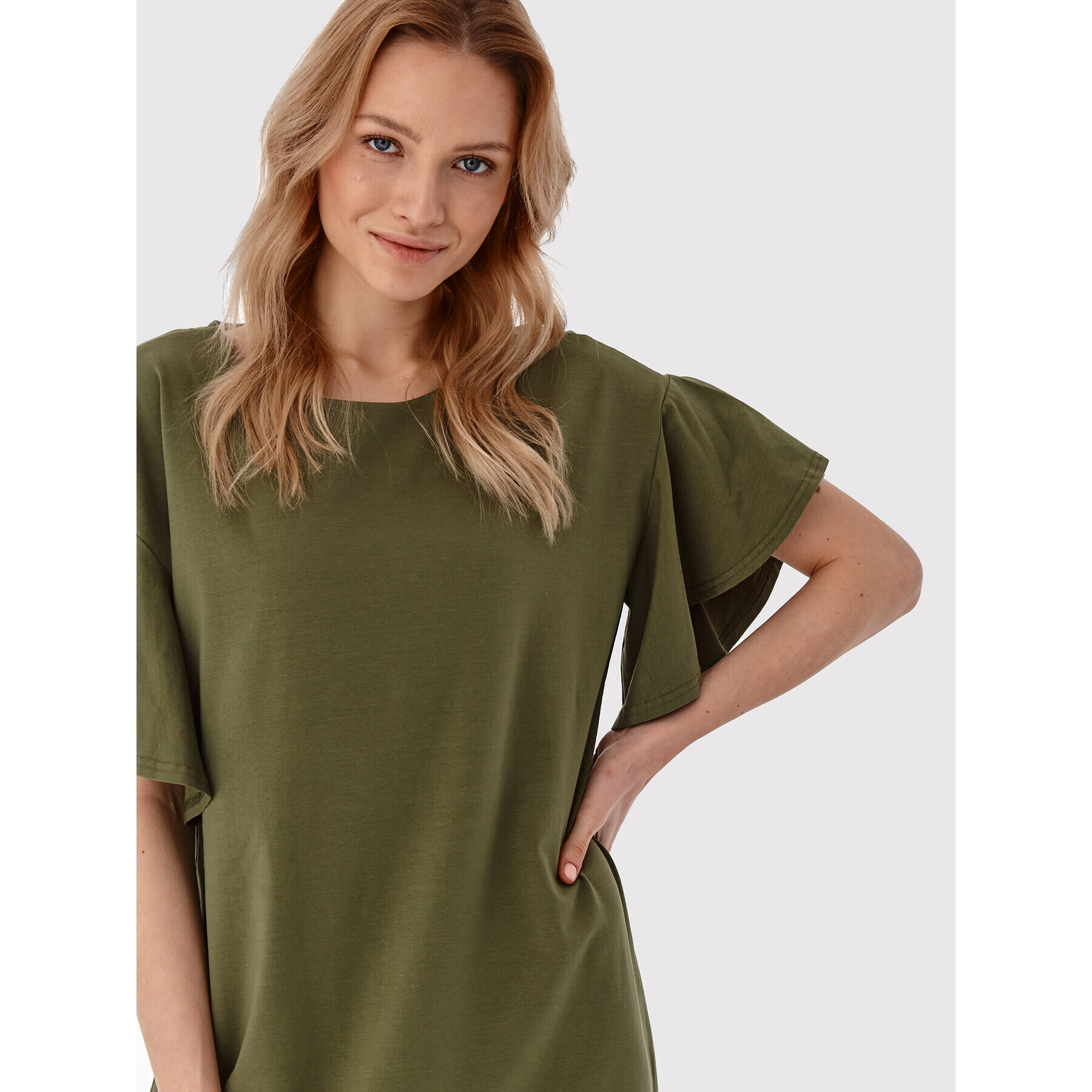 Tatuum Rochie de zi Gorgi T2208.974 Verde Regular Fit - Pled.ro