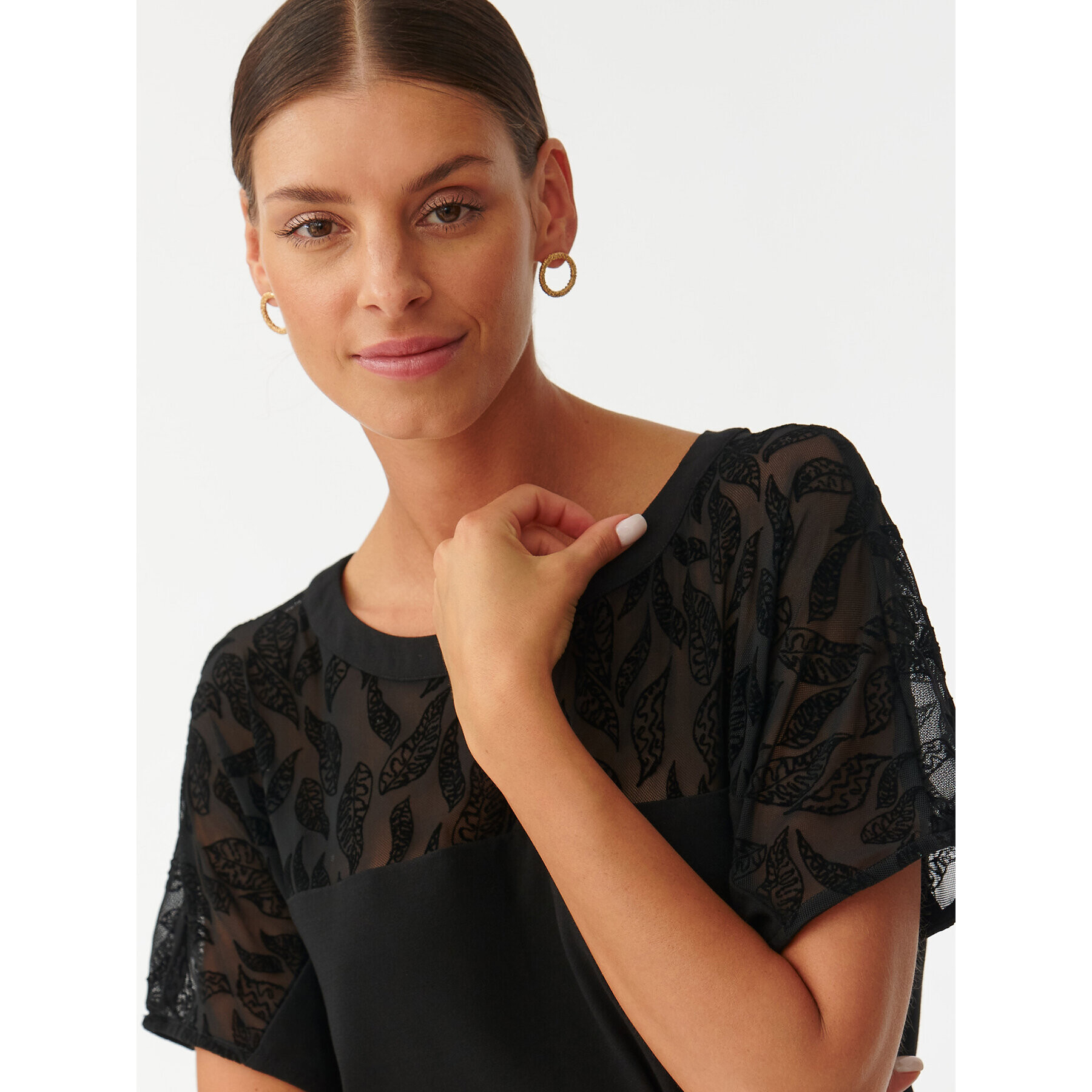 Tatuum Rochie de zi Owera T2322.201 Negru Relaxed Fit - Pled.ro