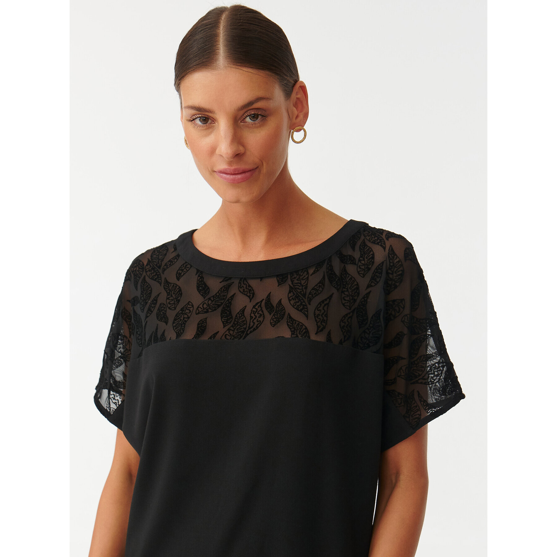 Tatuum Rochie de zi Owera T2322.201 Negru Relaxed Fit - Pled.ro