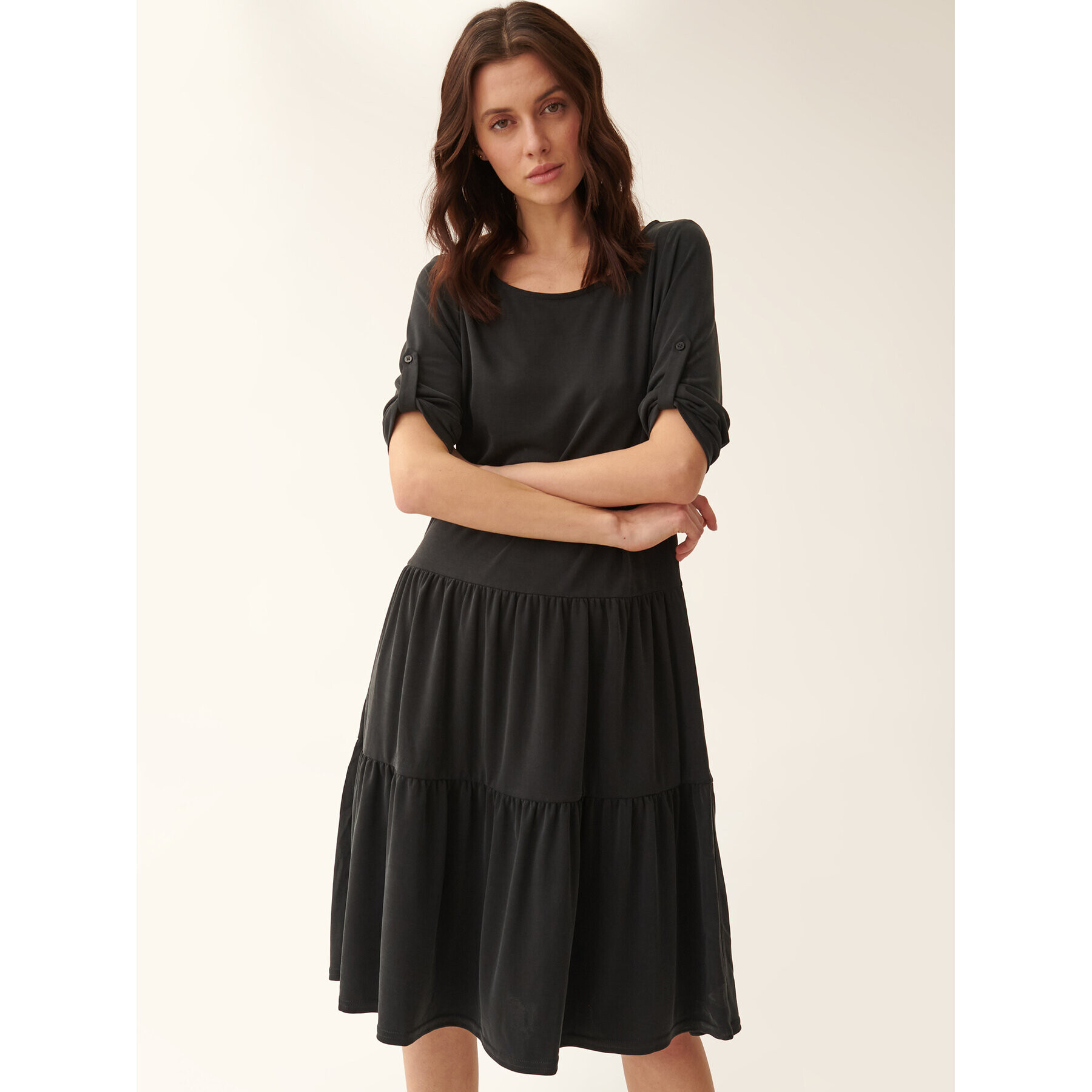 Tatuum Rochie de zi Riksona T2303.194 Gri Regular Fit - Pled.ro