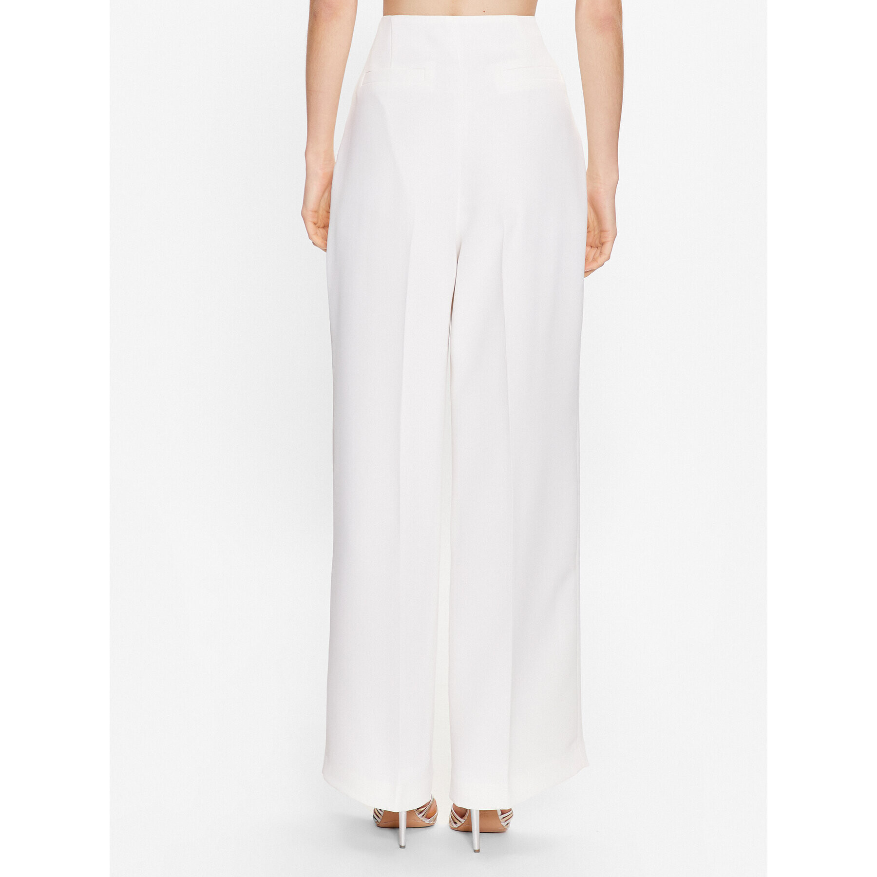 Ted Baker Pantaloni din material Llaylat 269651 Alb Wide Leg - Pled.ro