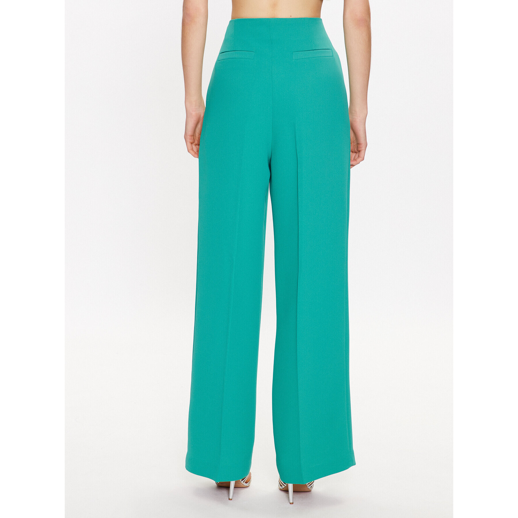 Ted Baker Pantaloni din material Llaylat 269651 Verde Wide Leg - Pled.ro